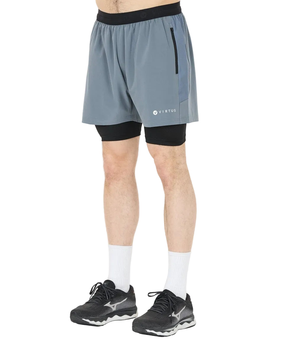 Mens Dylan 2 In 1 Stretch Shorts