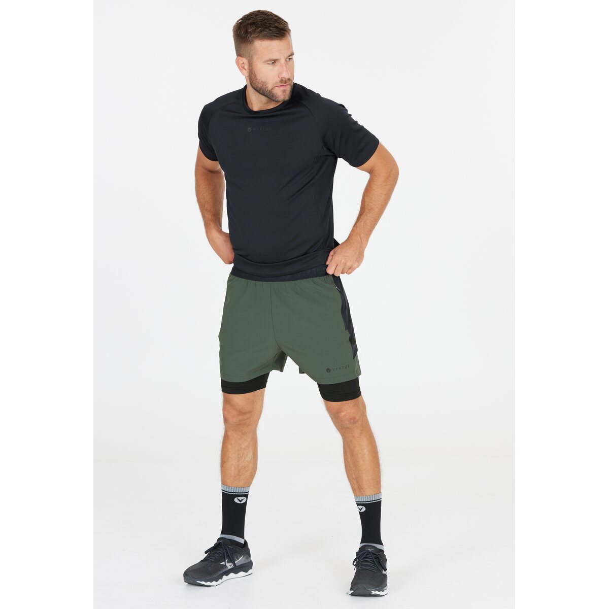 Mens Dylan 2-in-1 Stretch Shorts