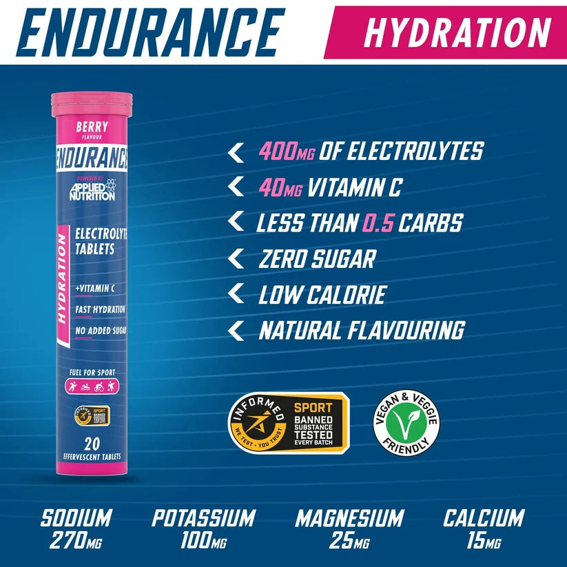 Endurance Hydro Berry 20 Effervescent Tabs