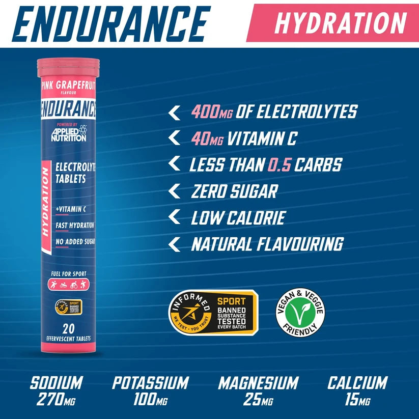 Endurance Hydro Pink Grapefruit 20 Effervescent Tabs