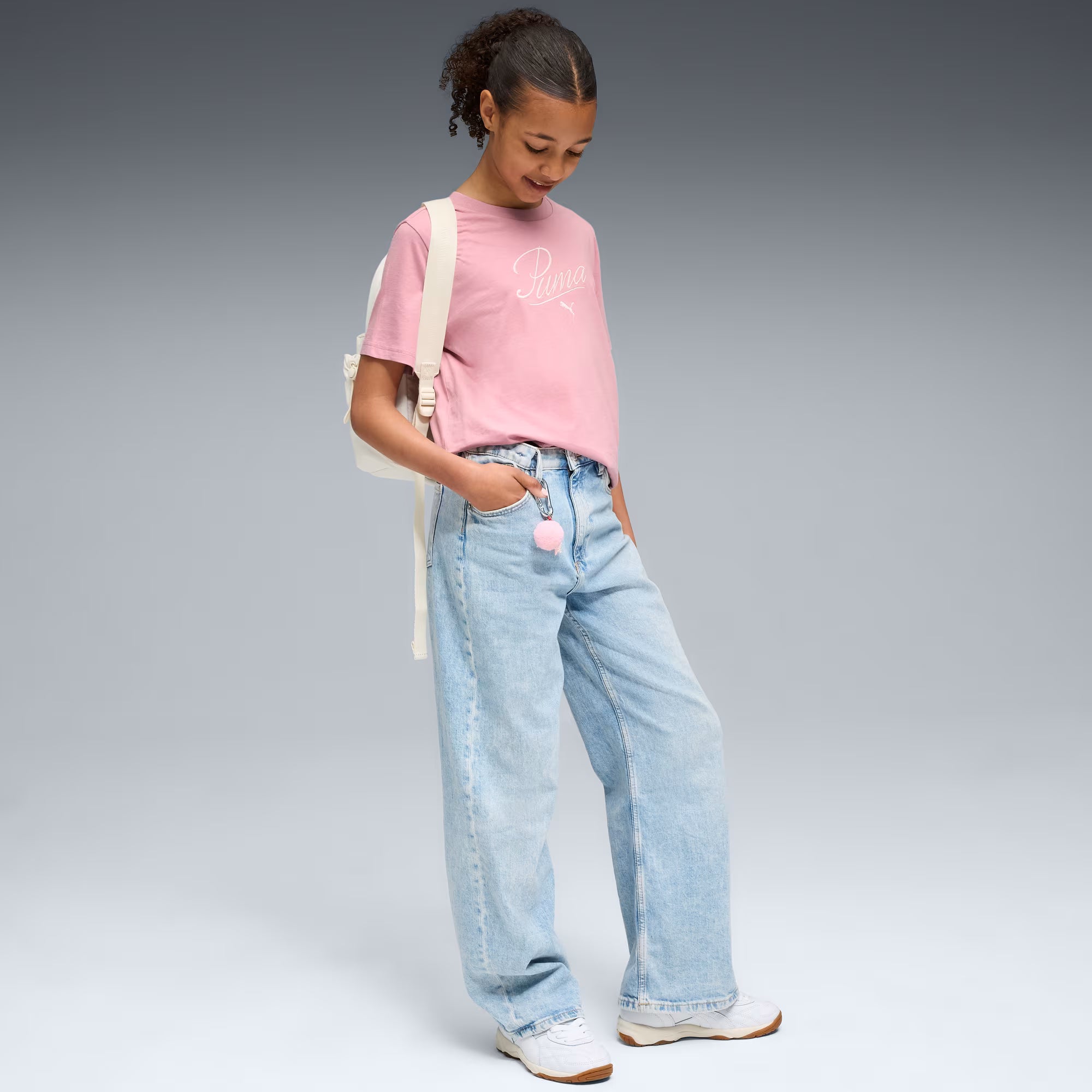 Girls Essential Script Short Sleeves Tees