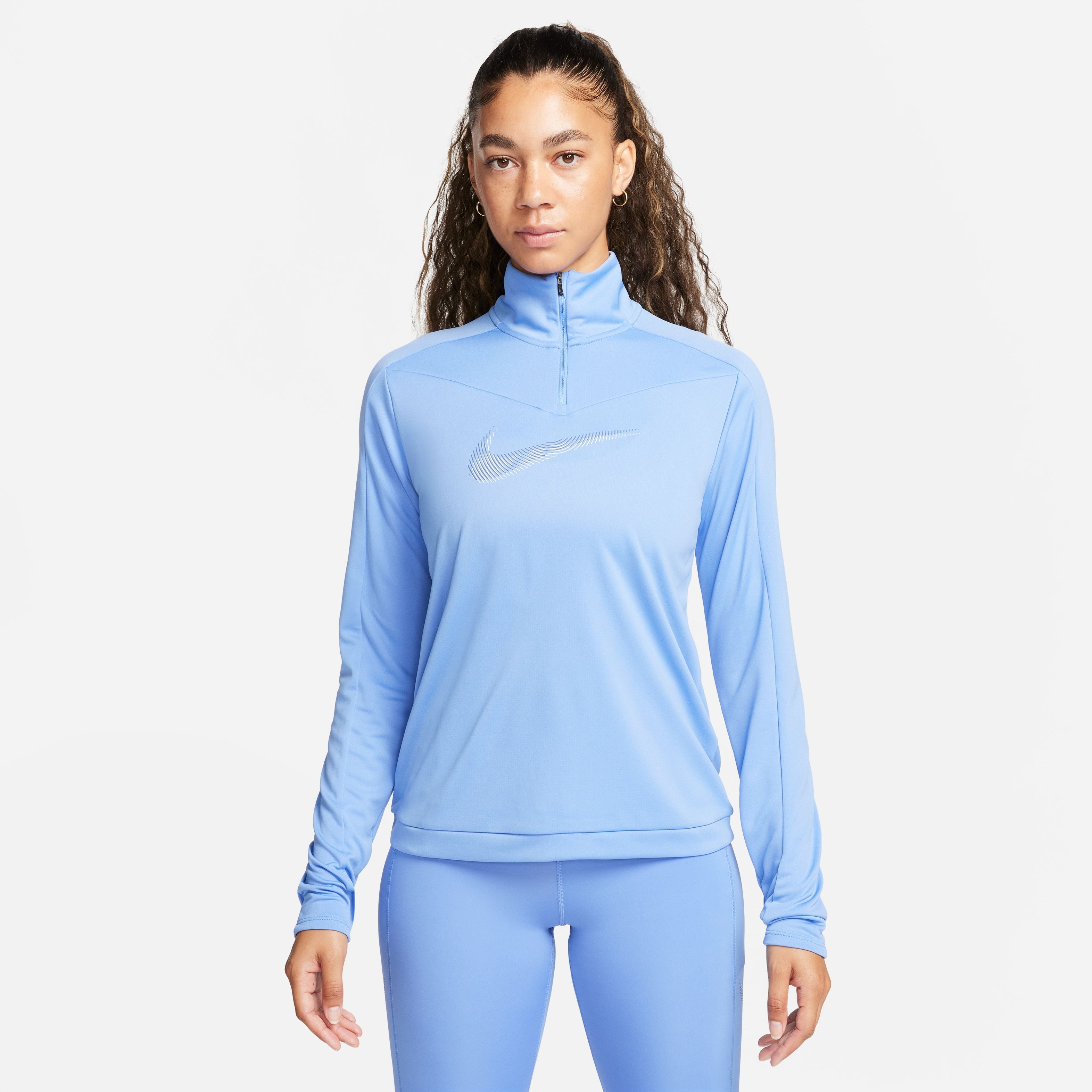 Womens Running Dri Fit Pacer Half Zip Long Sleeve T-Shirt