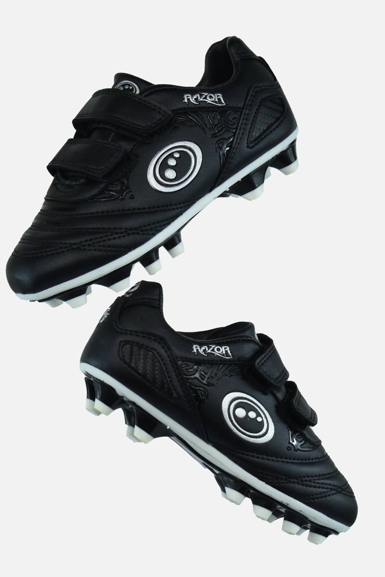 Kids Razor Velcro Moulded Stud Boots Firm Ground Rugby Boots
