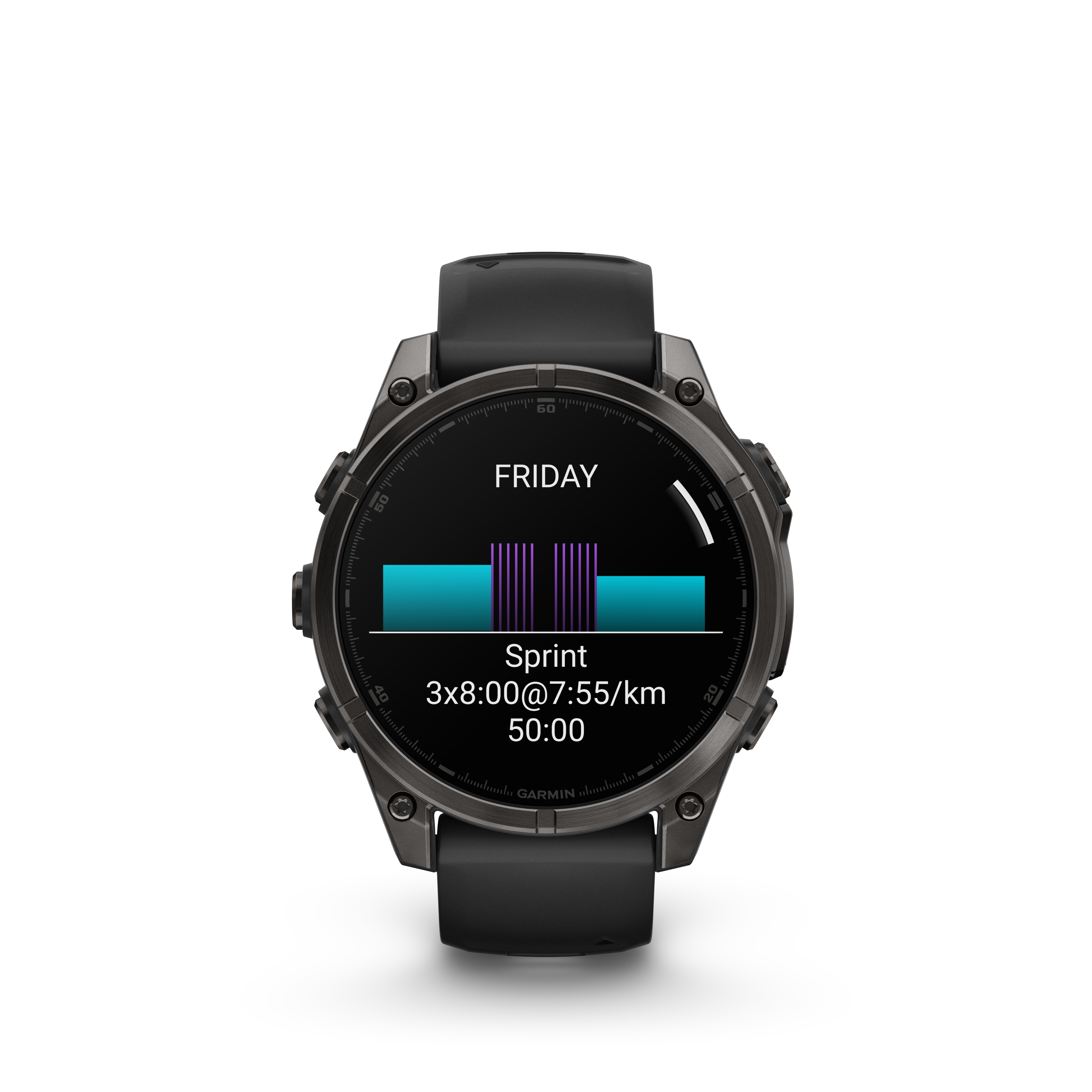 Fenix 8 Amoled Sapphire Carbon Gray Titanium Black Band 47MM