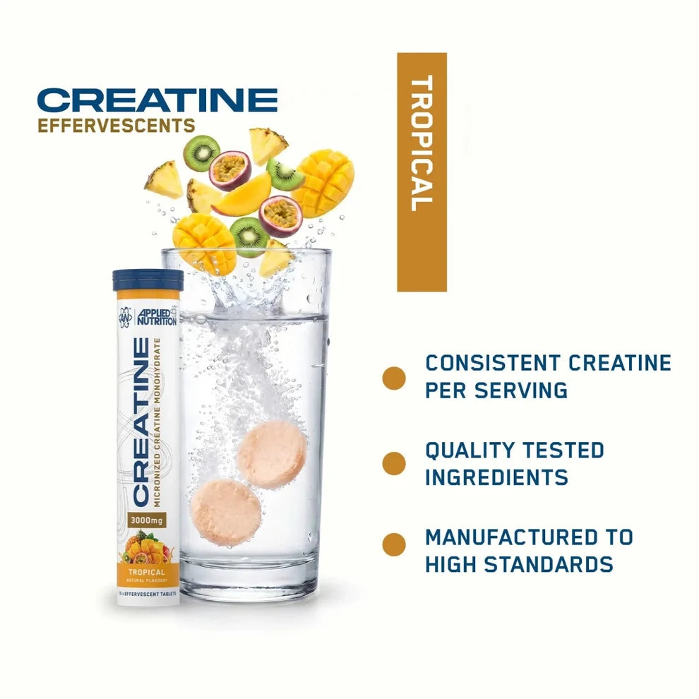 Creatine Monohydrate Tropical 20 Effervescent Tablets