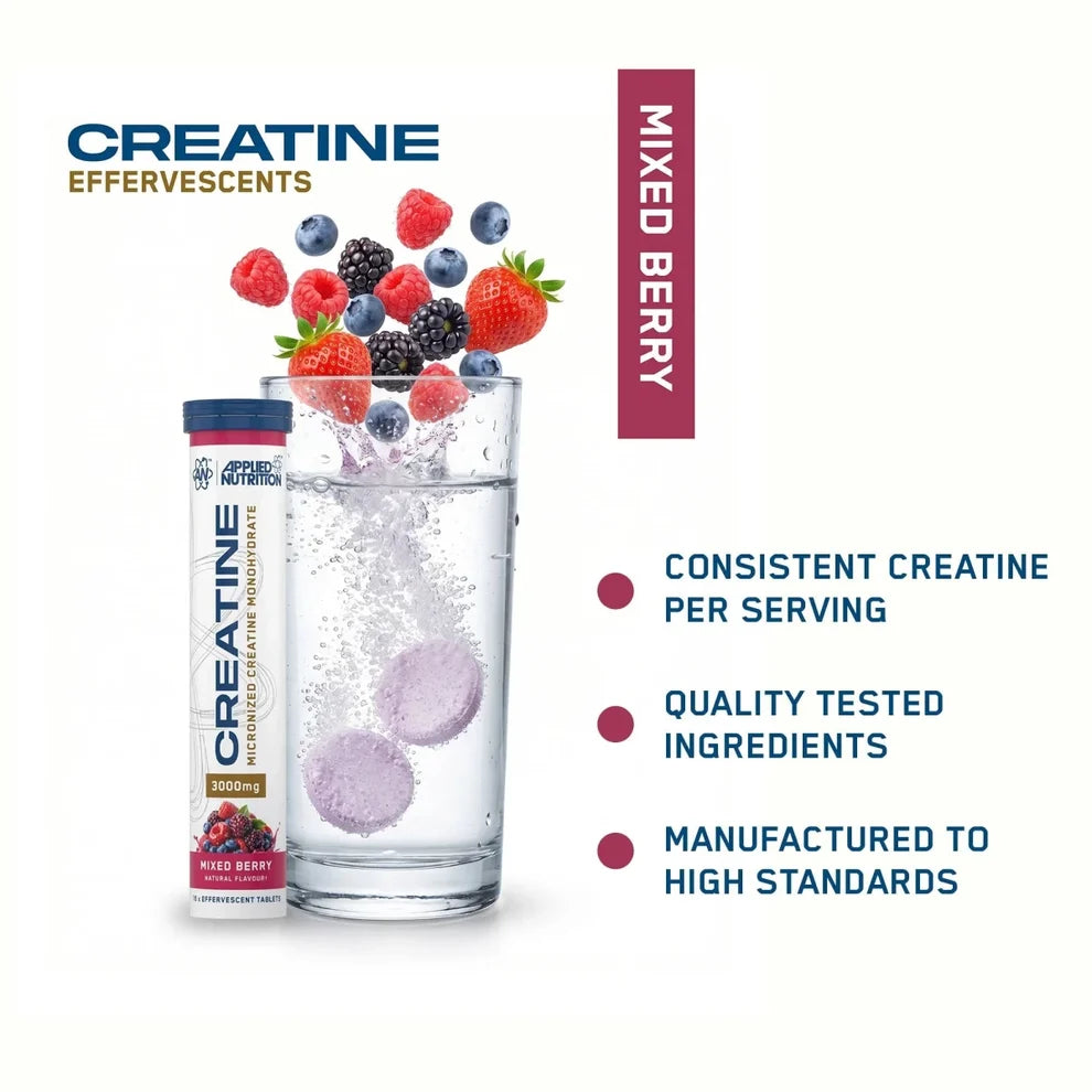 Creatine Monohydrate Mixed Berry 20 Effervescent Tablets