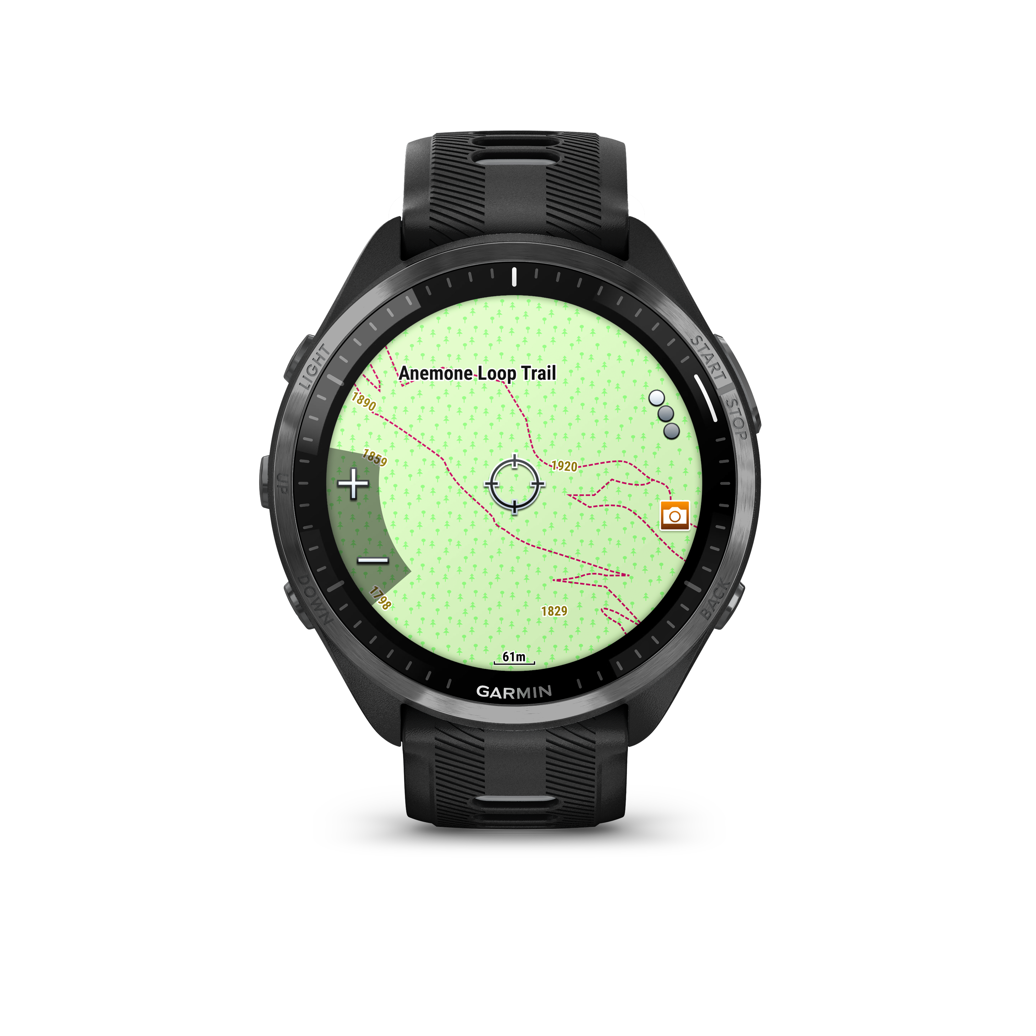 Forerunner 965 Grey Titanium Bezel Black GPS Running Watch