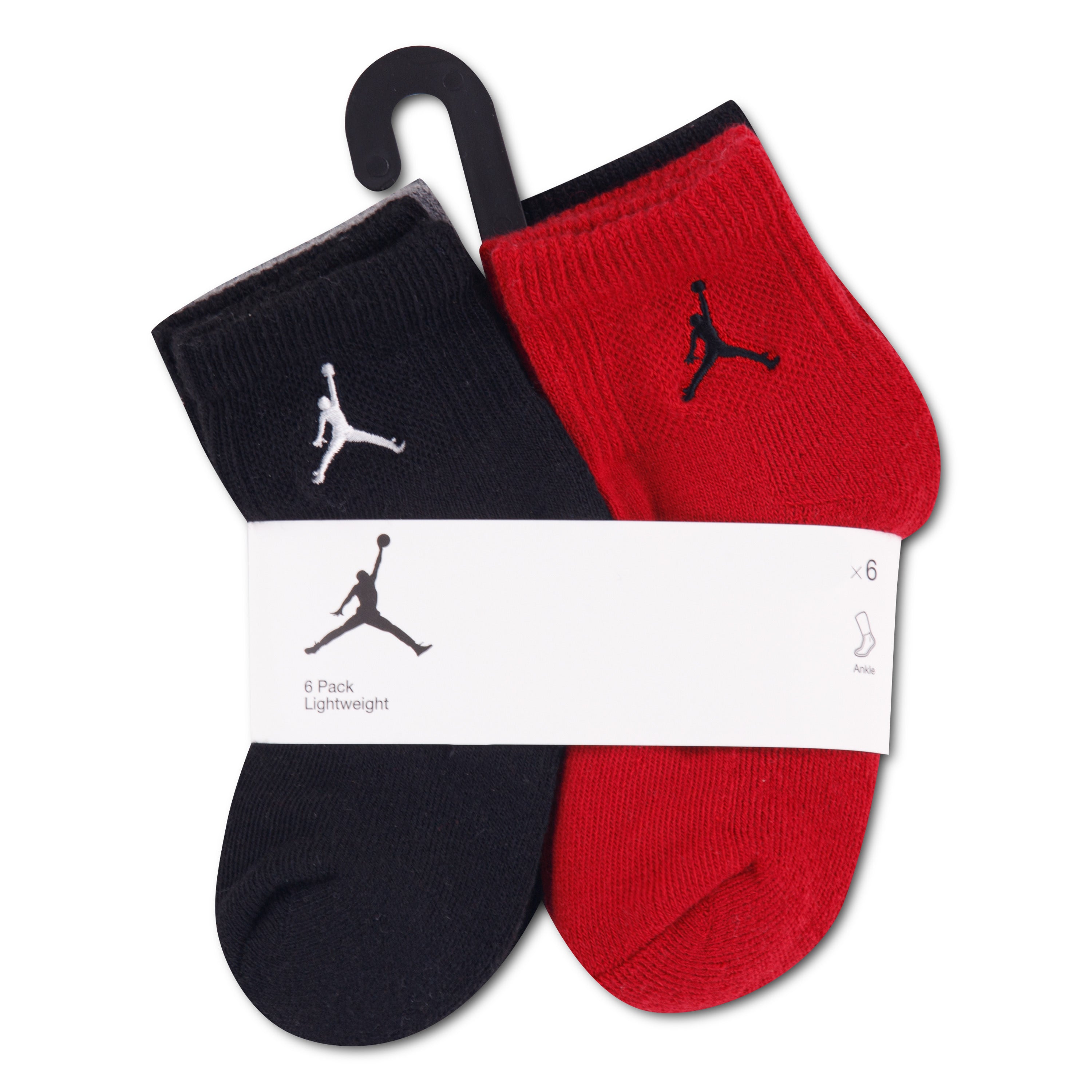 6 Pack Kids Jordan Essential Monogram Ankle Socks