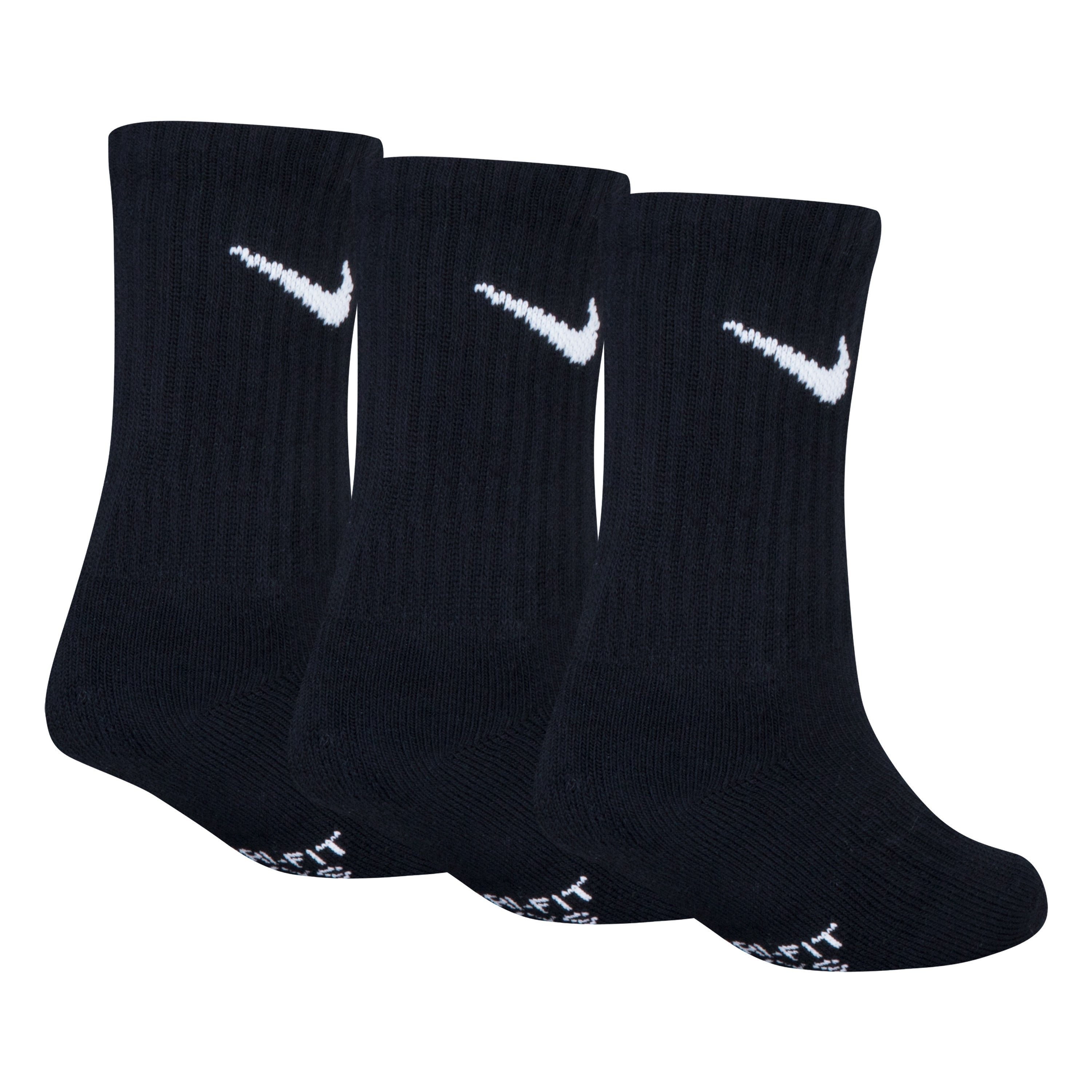 3 Pack Kids Dri-Fit Performance Basic Crew Socks