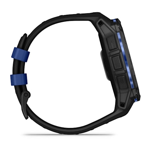 Instinct 3 Amoled Black Black Bolt Blue Silicone Band 50 MM