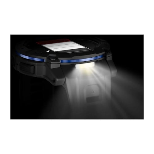 Instinct 3 Amoled Black Black Bolt Blue Silicone Band 50 MM