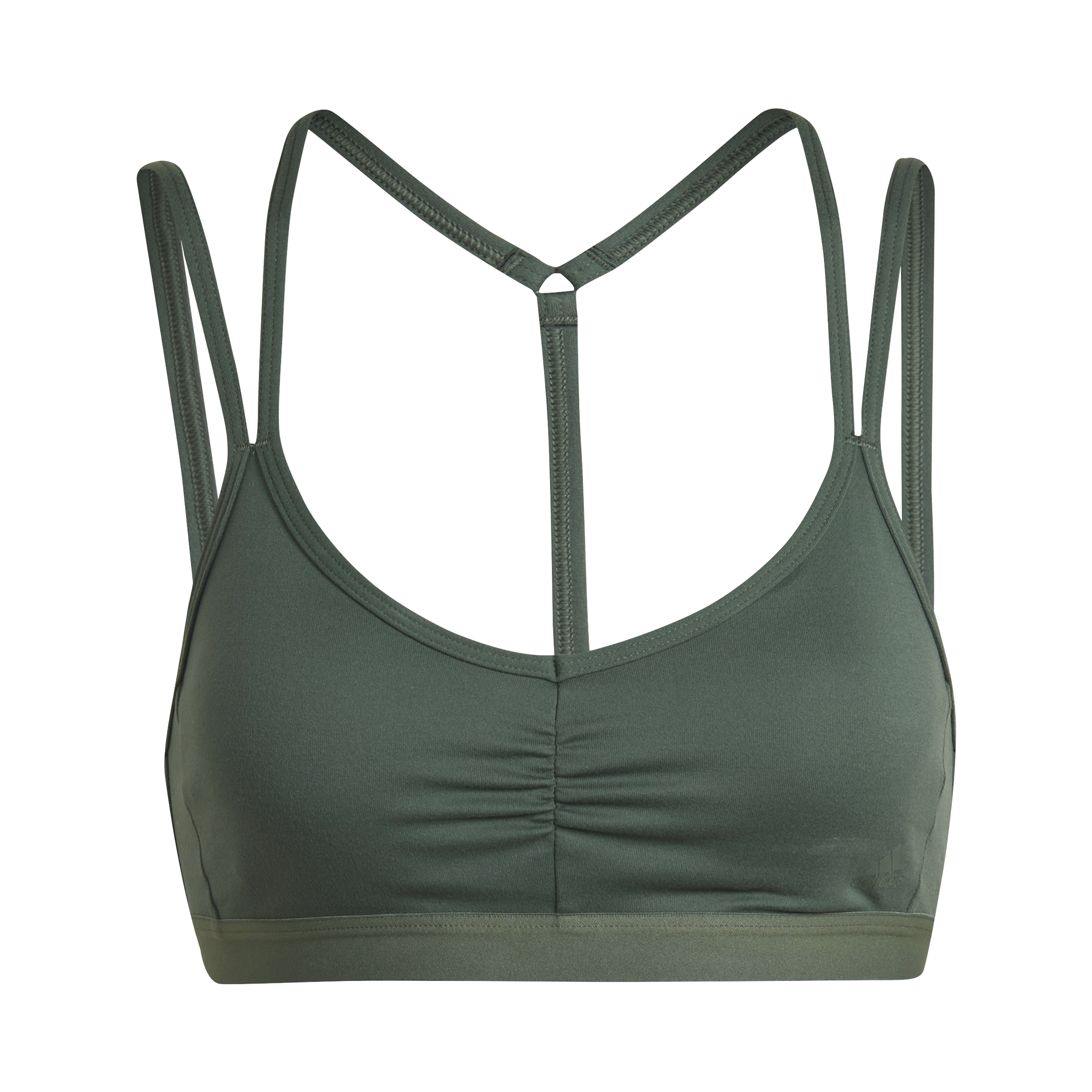 Womens Plain Strappy Light Impact Sports Bra