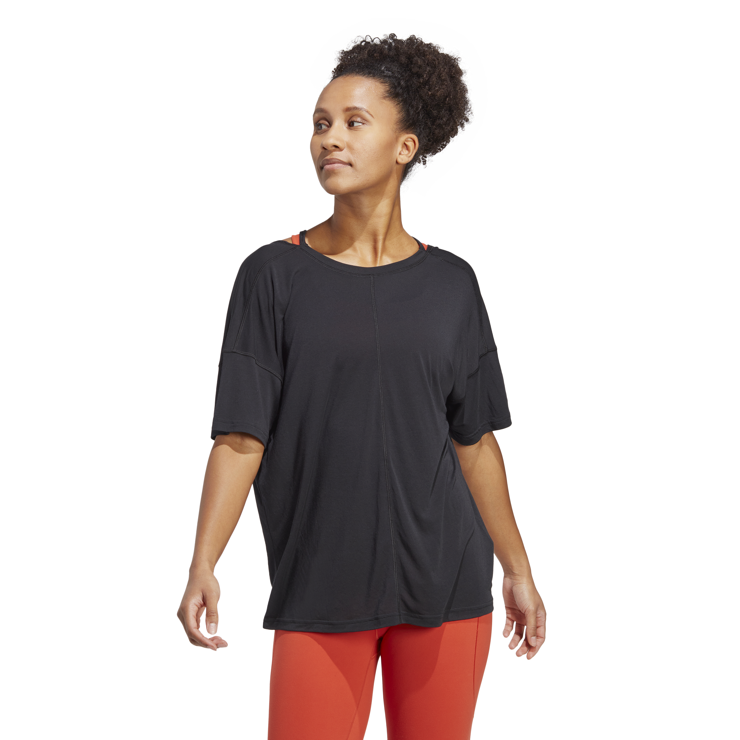 Womens Yoga Oversized Short Sleeve T-Shirt