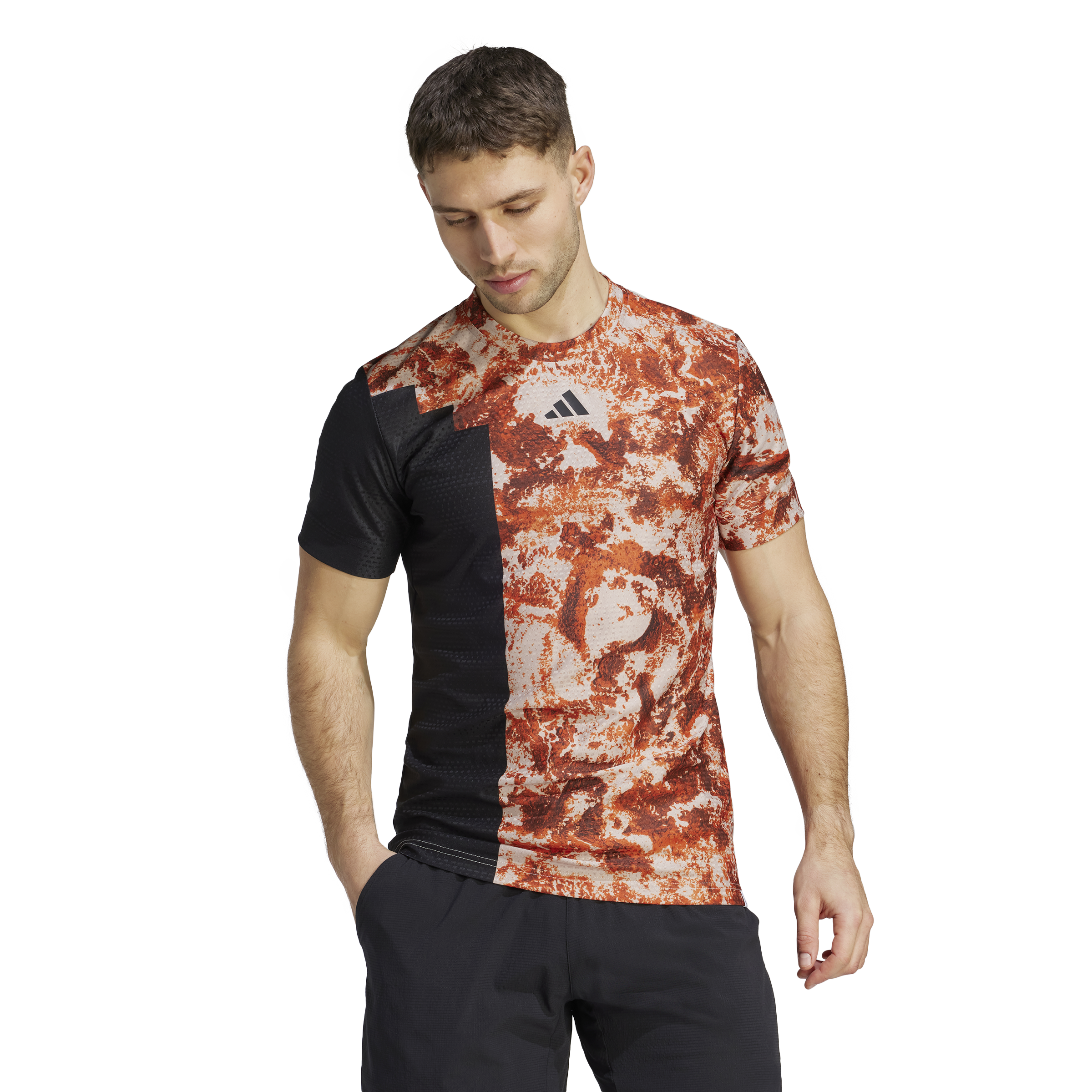 Mens Pariis Printed Tennis Short Sleeve T-Shirt