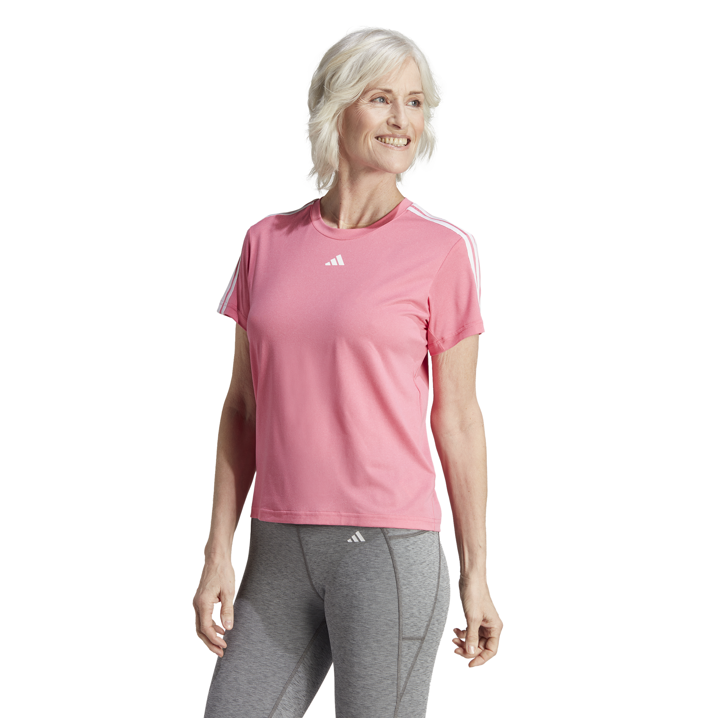 Womens Train Essential 3 Stripes Short Sleeve T-Shirt