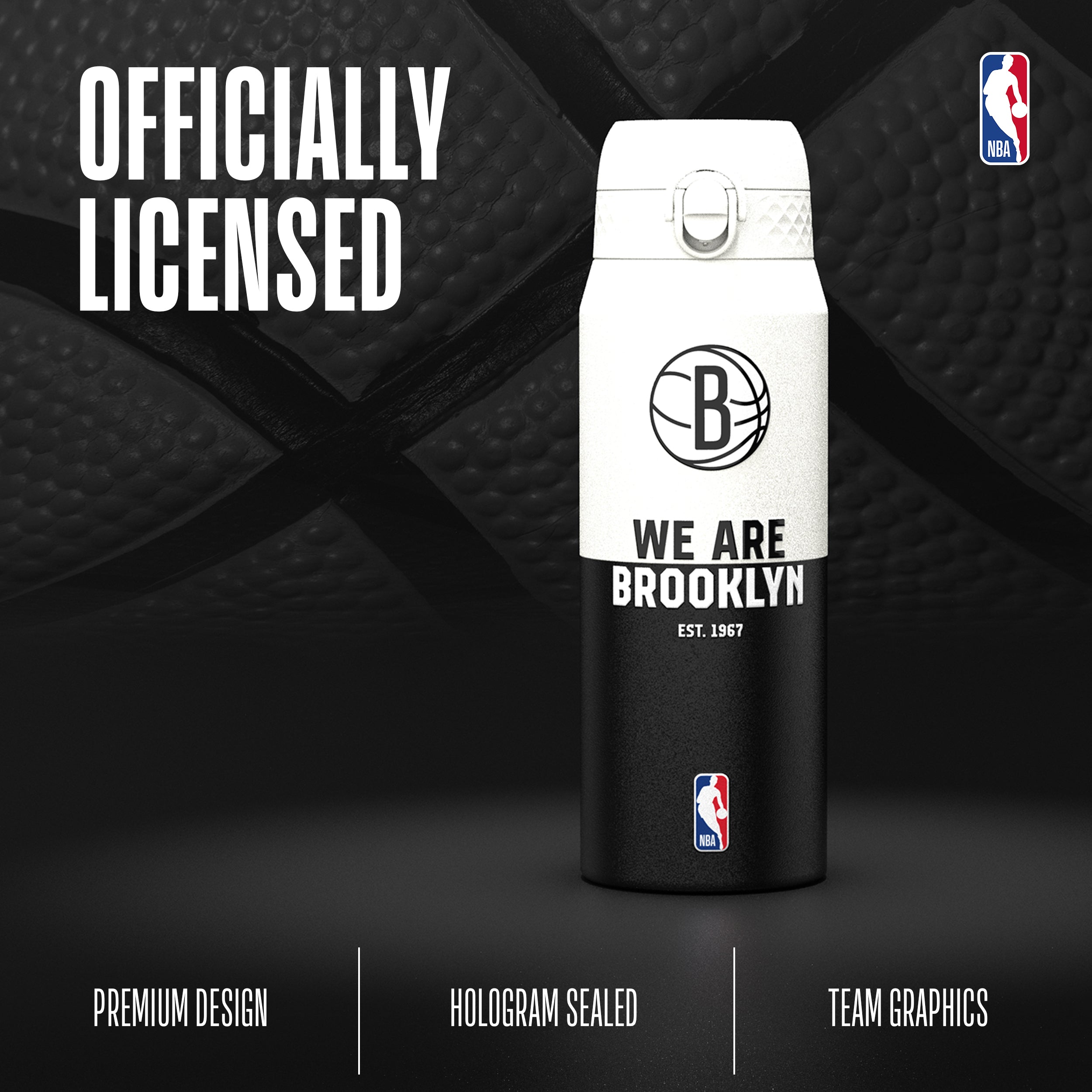 Brooklyn Nets 50 Series 750ml Insulated Water Bottle