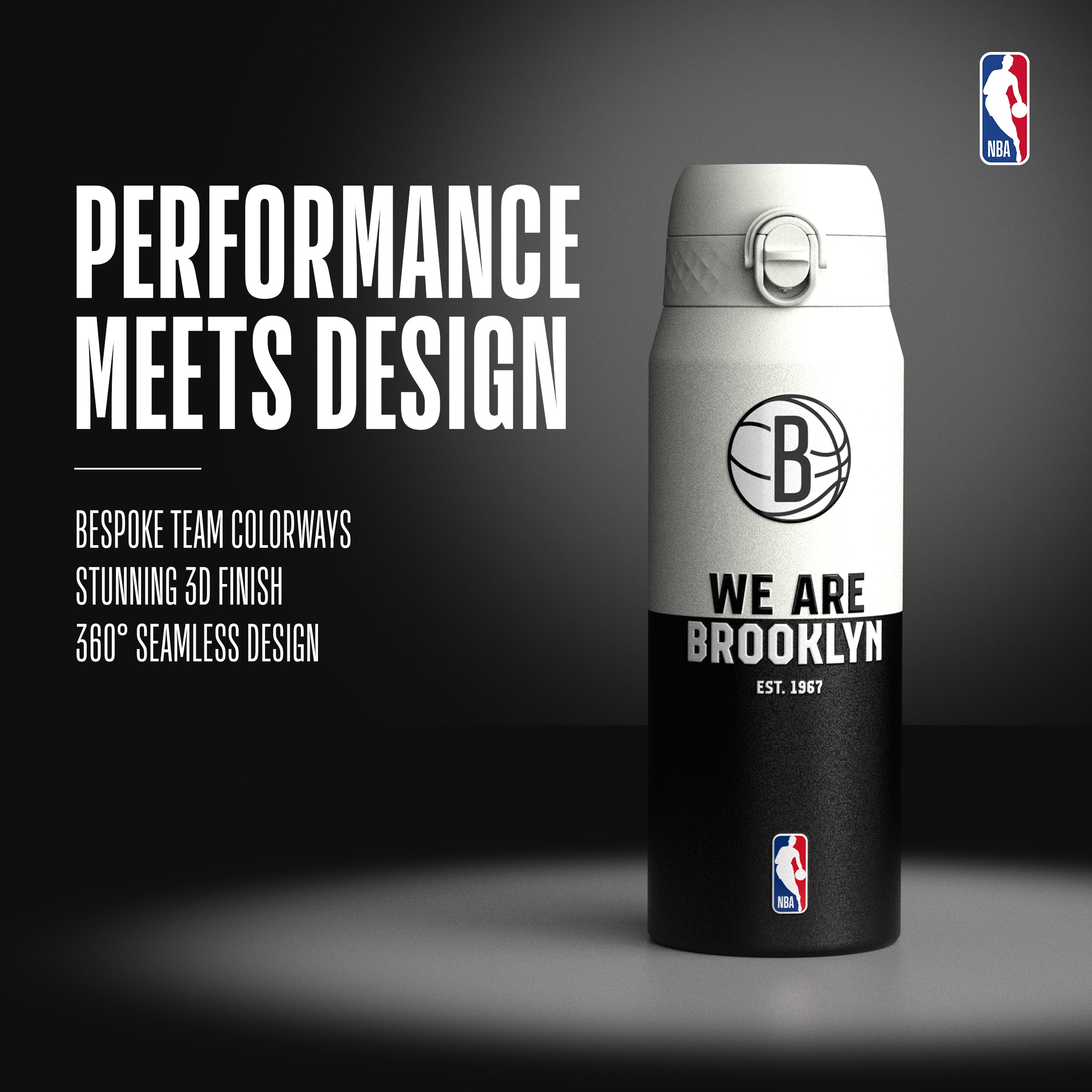 Brooklyn Nets 50 Series 750ml Insulated Water Bottle