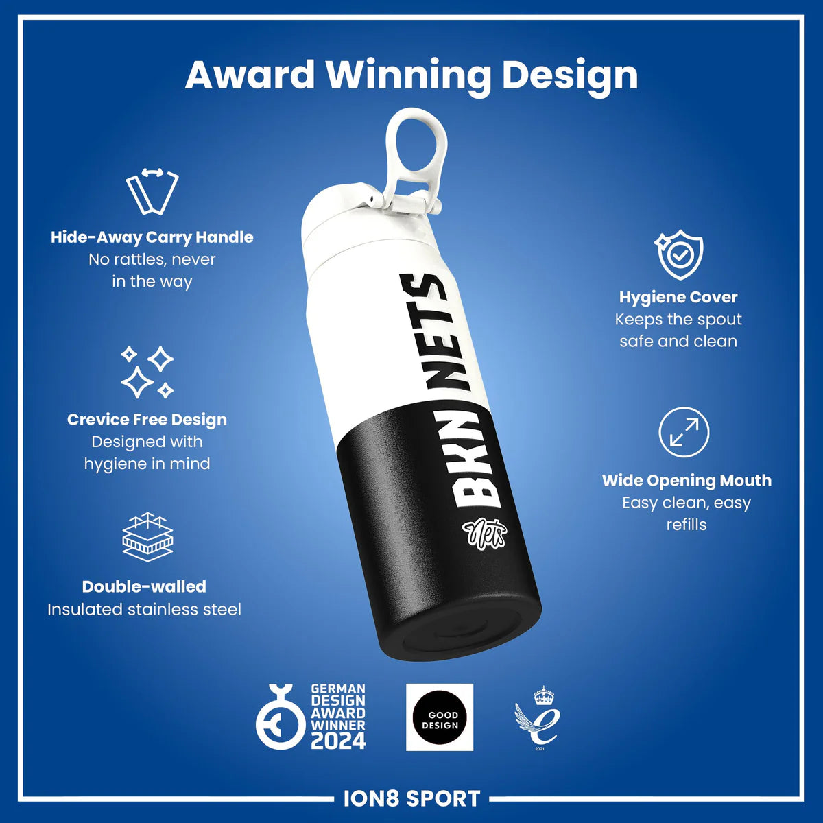 Brooklyn Nets 50 Series 750ml Insulated Water Bottle