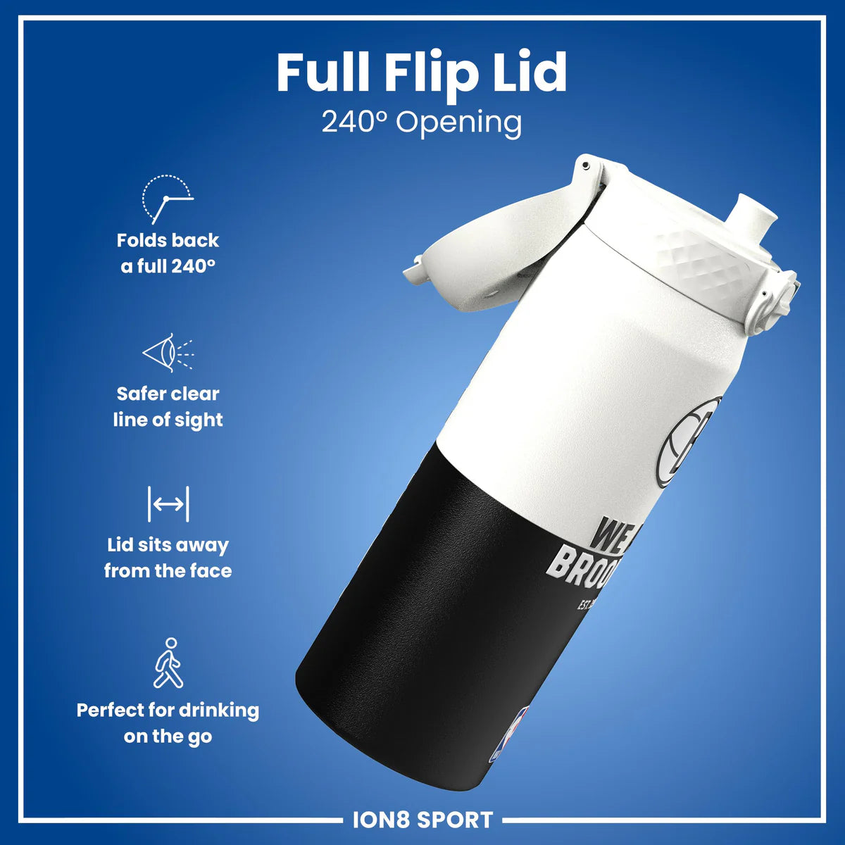 Brooklyn Nets 50 Series 750ml Insulated Water Bottle