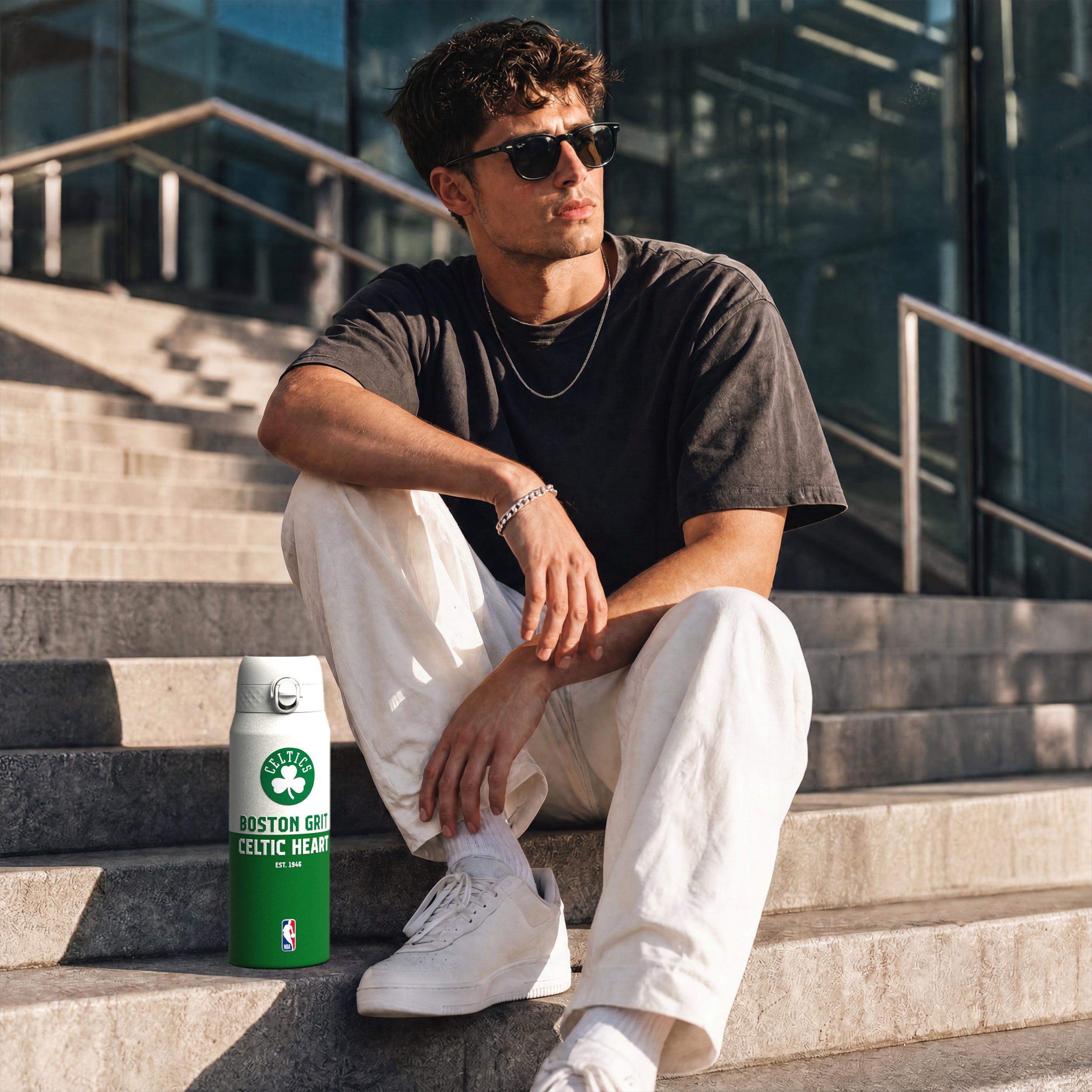 Boston Celtics 50 Series 750ml Insulated Water Bottle