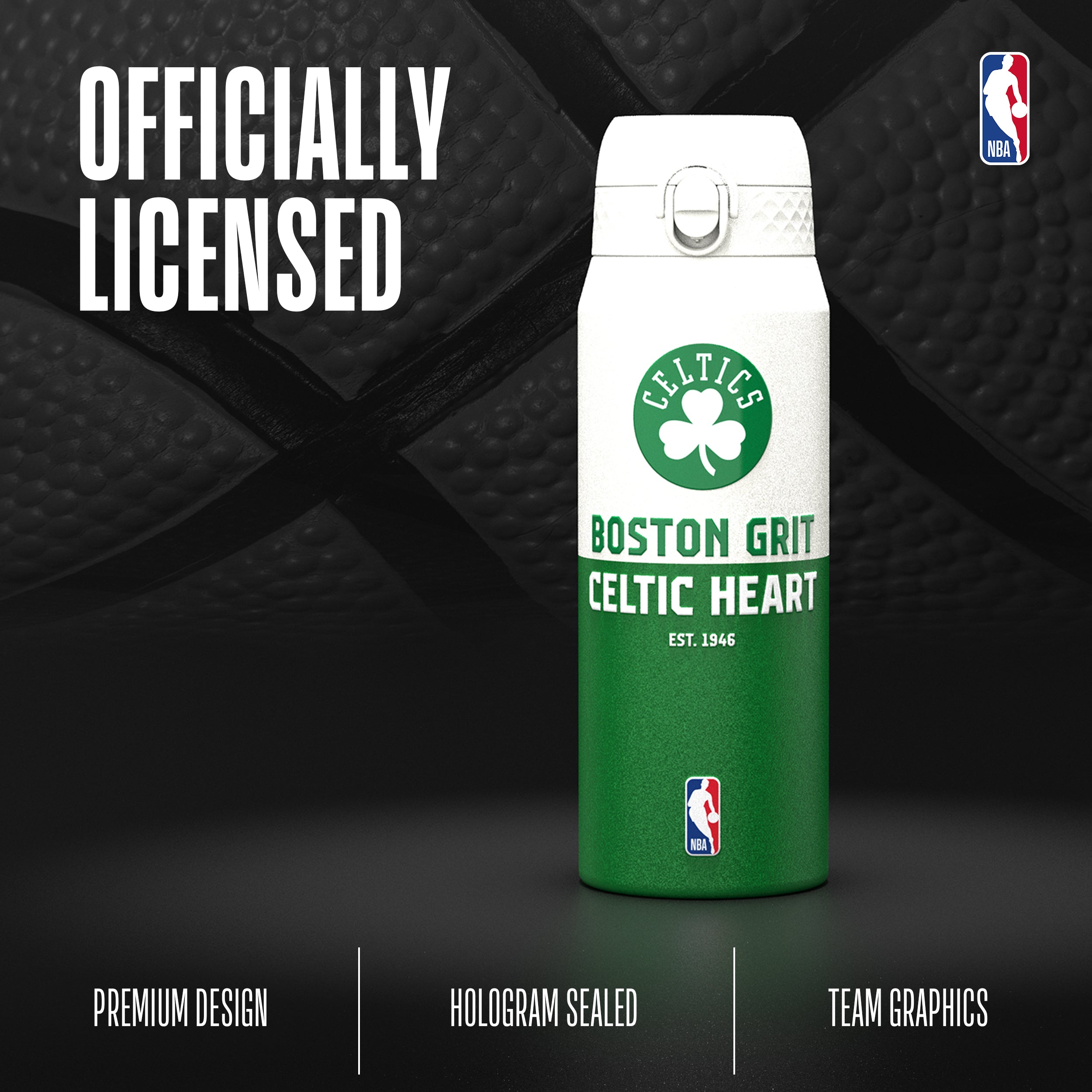 Boston Celtics 50 Series 750ml Insulated Water Bottle