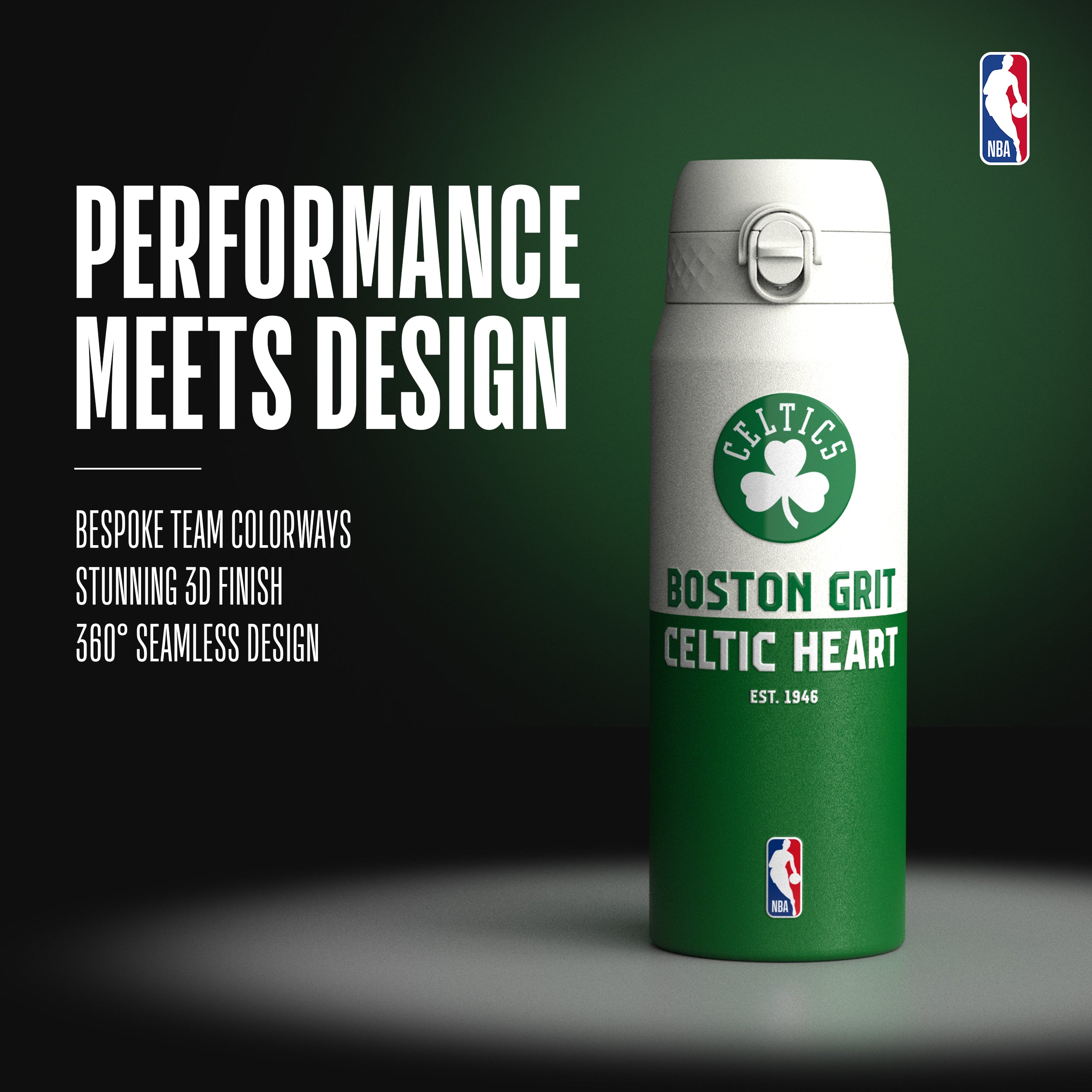 Boston Celtics 50 Series 750ml Insulated Water Bottle