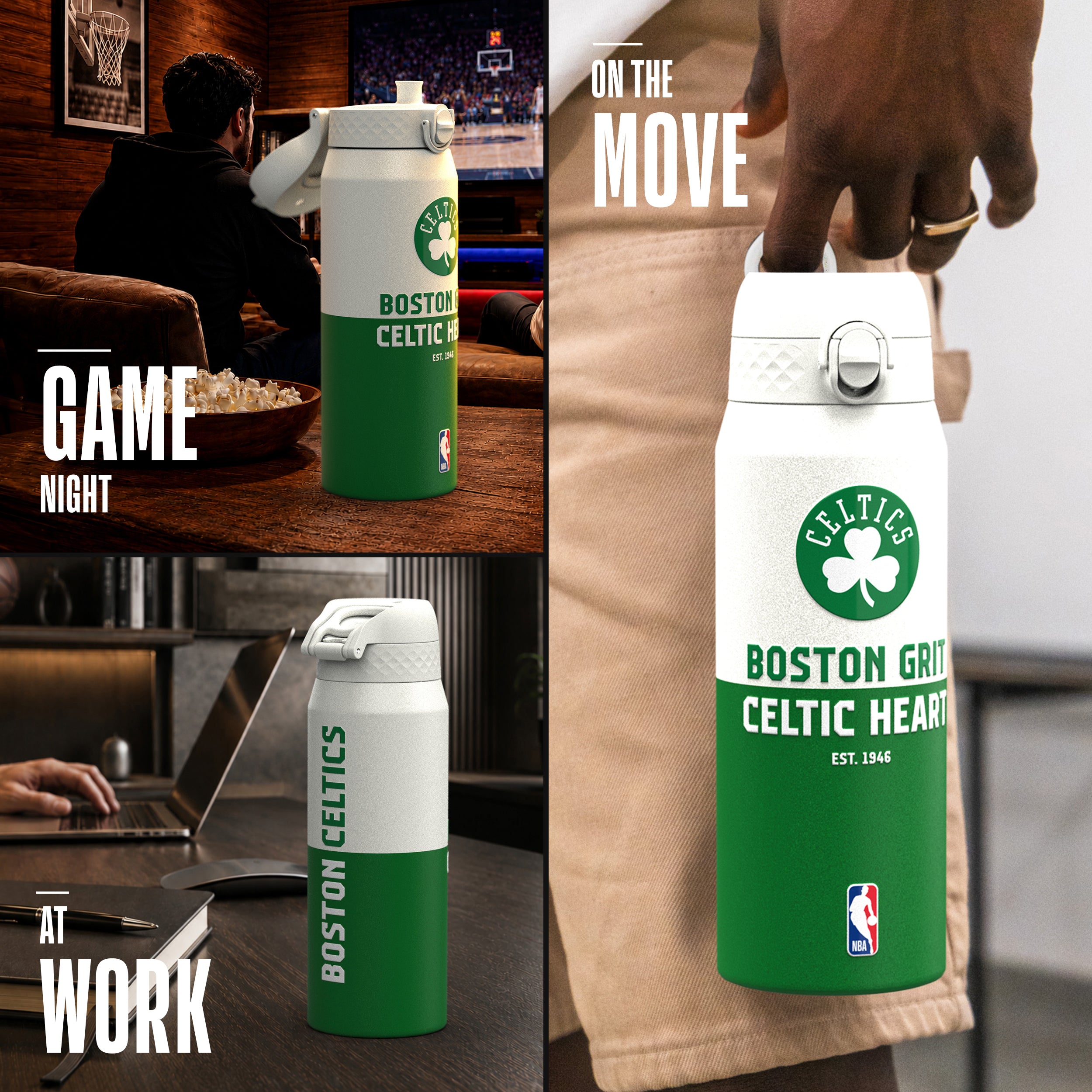 Boston Celtics 50 Series 750ml Insulated Water Bottle