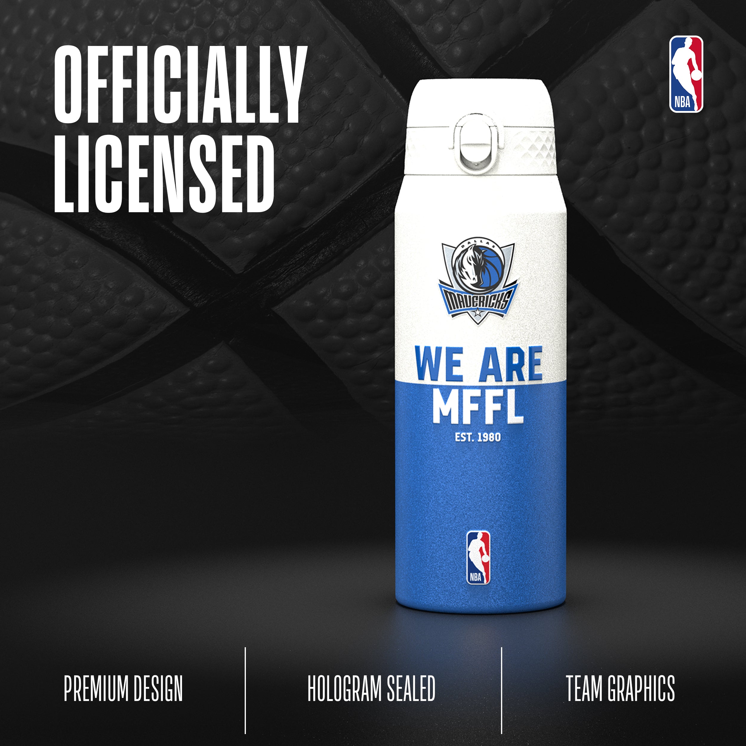 Dallas Mavericks 50 Series 750ml Insulated Water Bottle