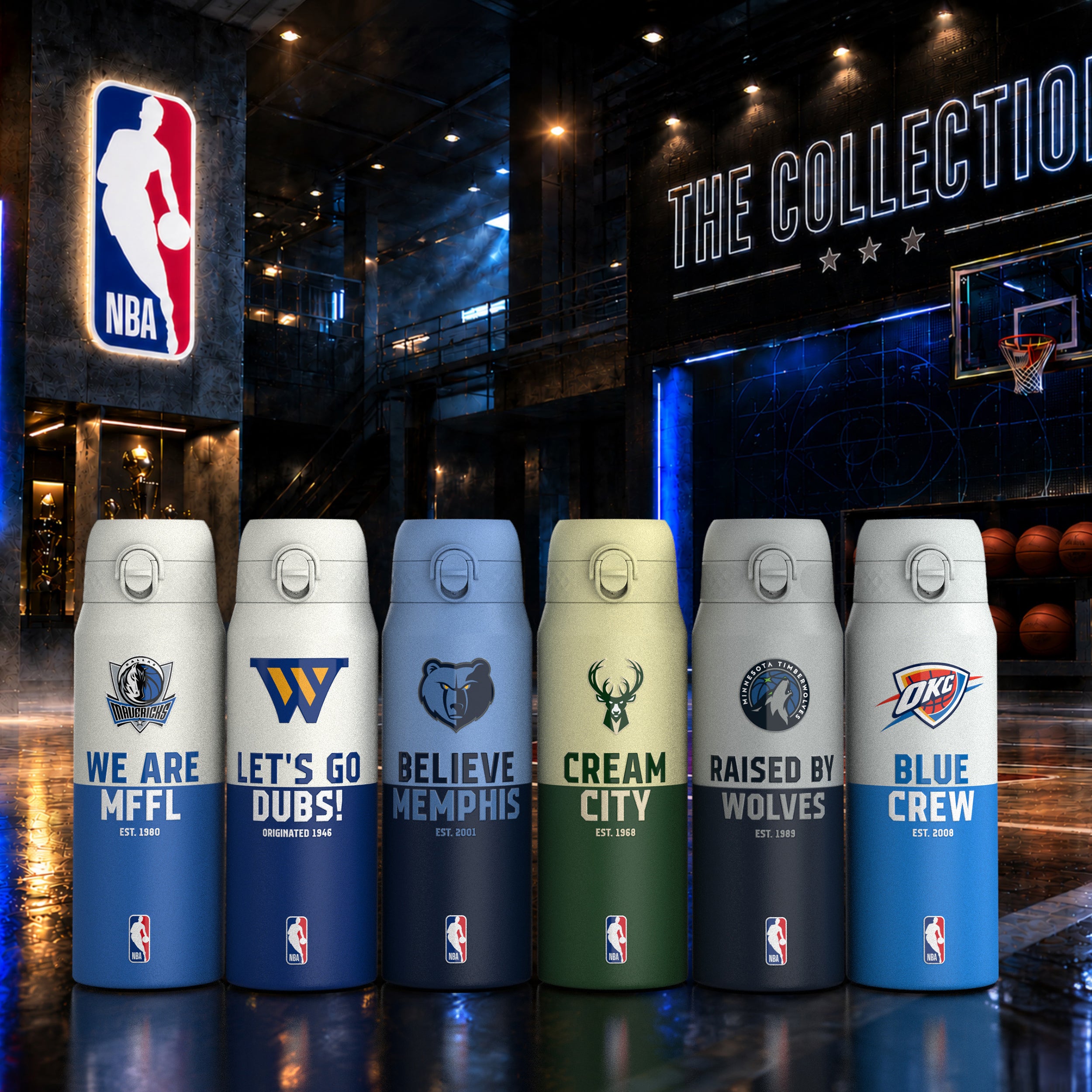 Golden State Warriors 50 Series 750ml Insulated Water Bottle