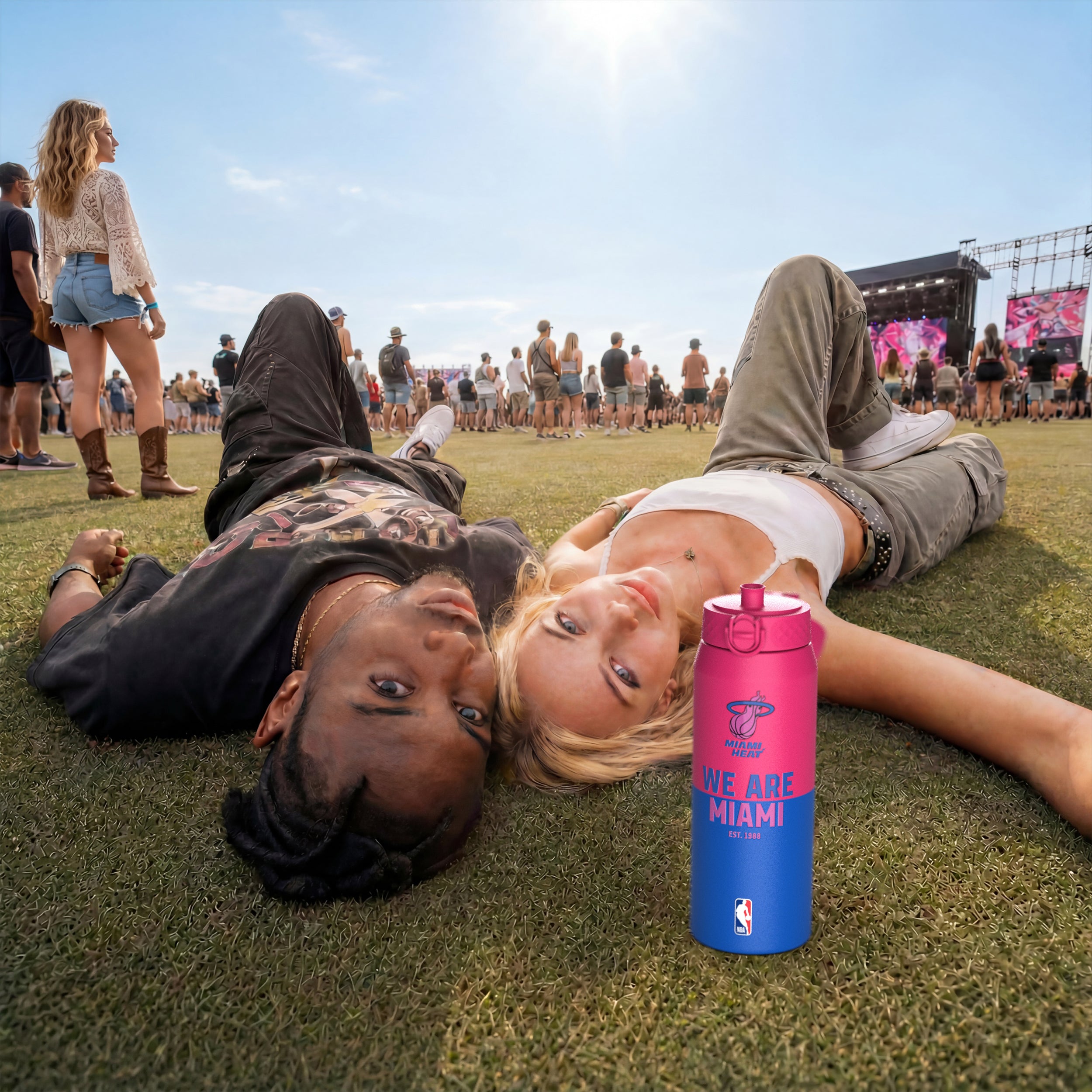 Miami Heat 50 Series 750ml Insulated Water Bottle