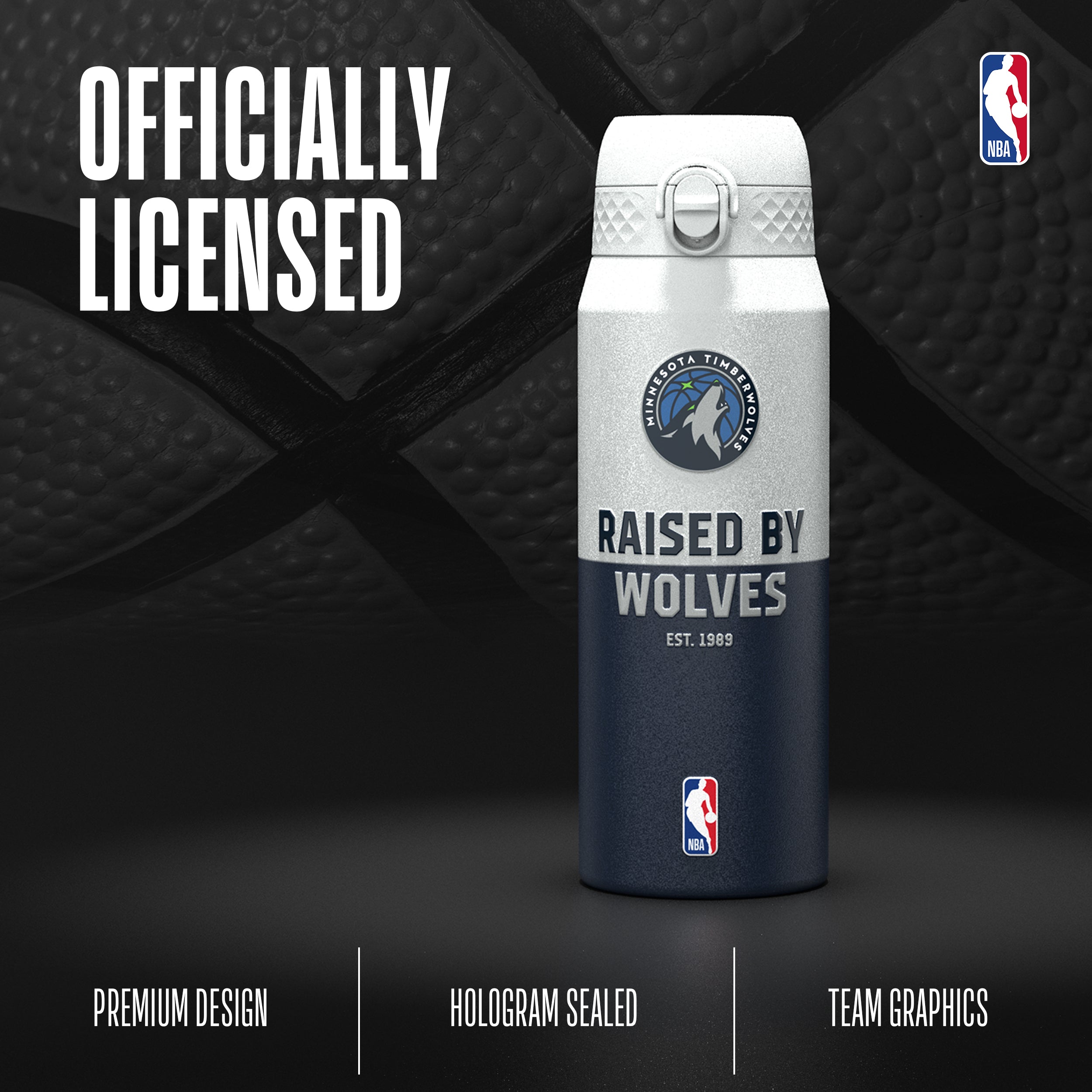 Minnesota Timberwolves 50 Series 750ml Insulated Water Bottl