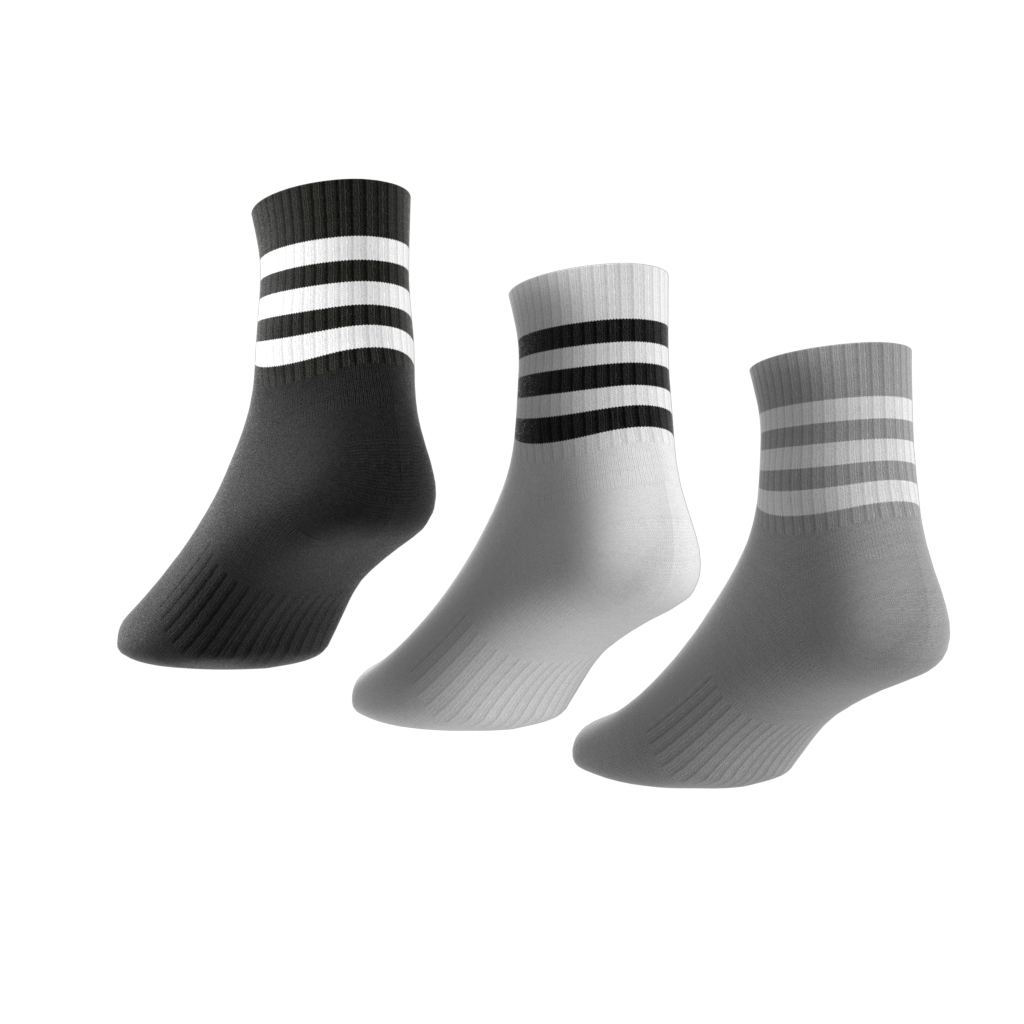 3 Pack 3 Stripes Cusioned Ankle Socks