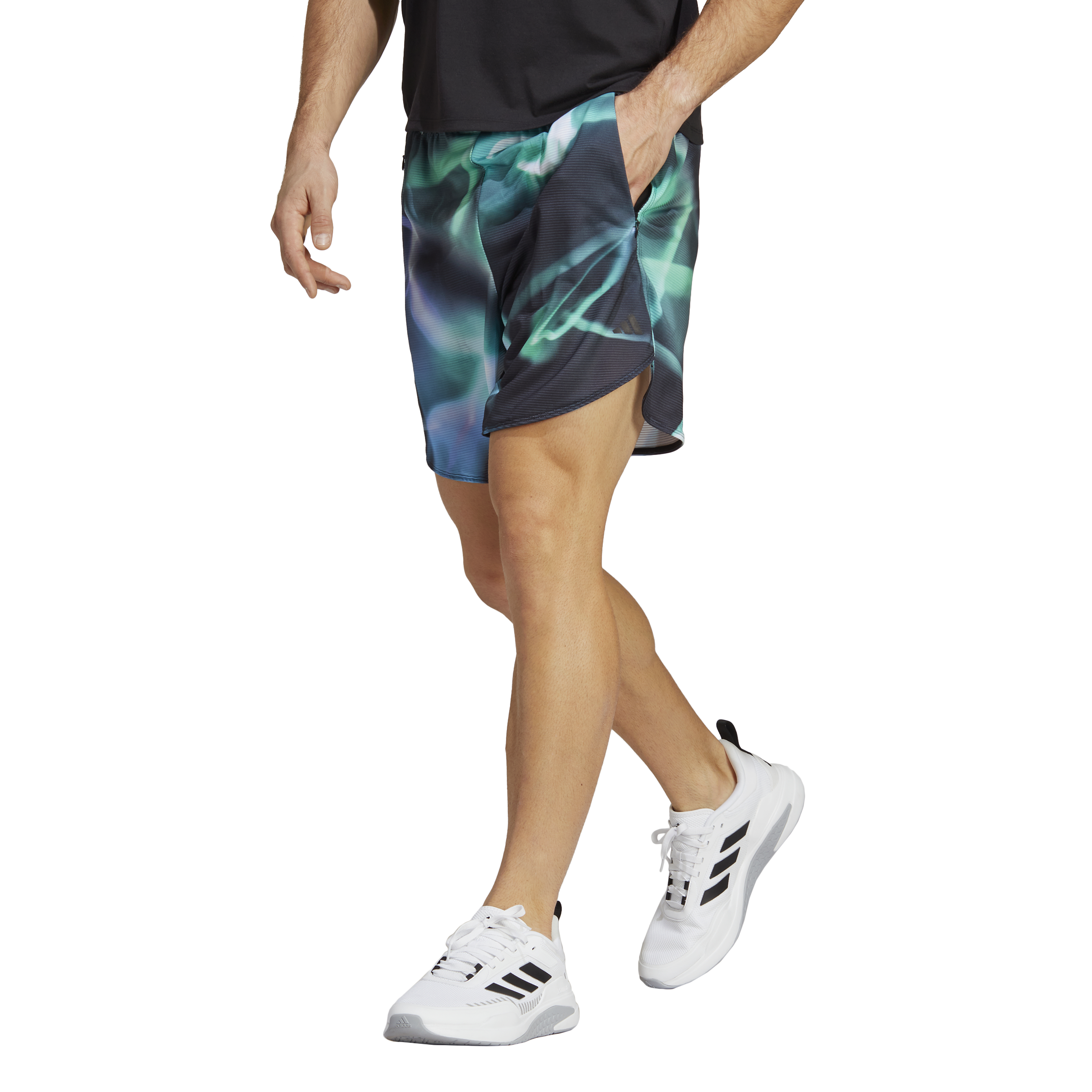 Mens Designed For Training Heather Allover Print Short