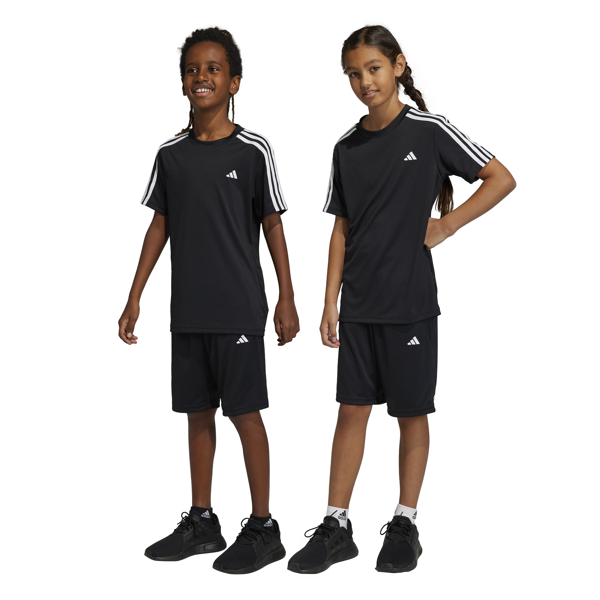 Boys Training Essential 3 Stripes T-Shirt Short Set