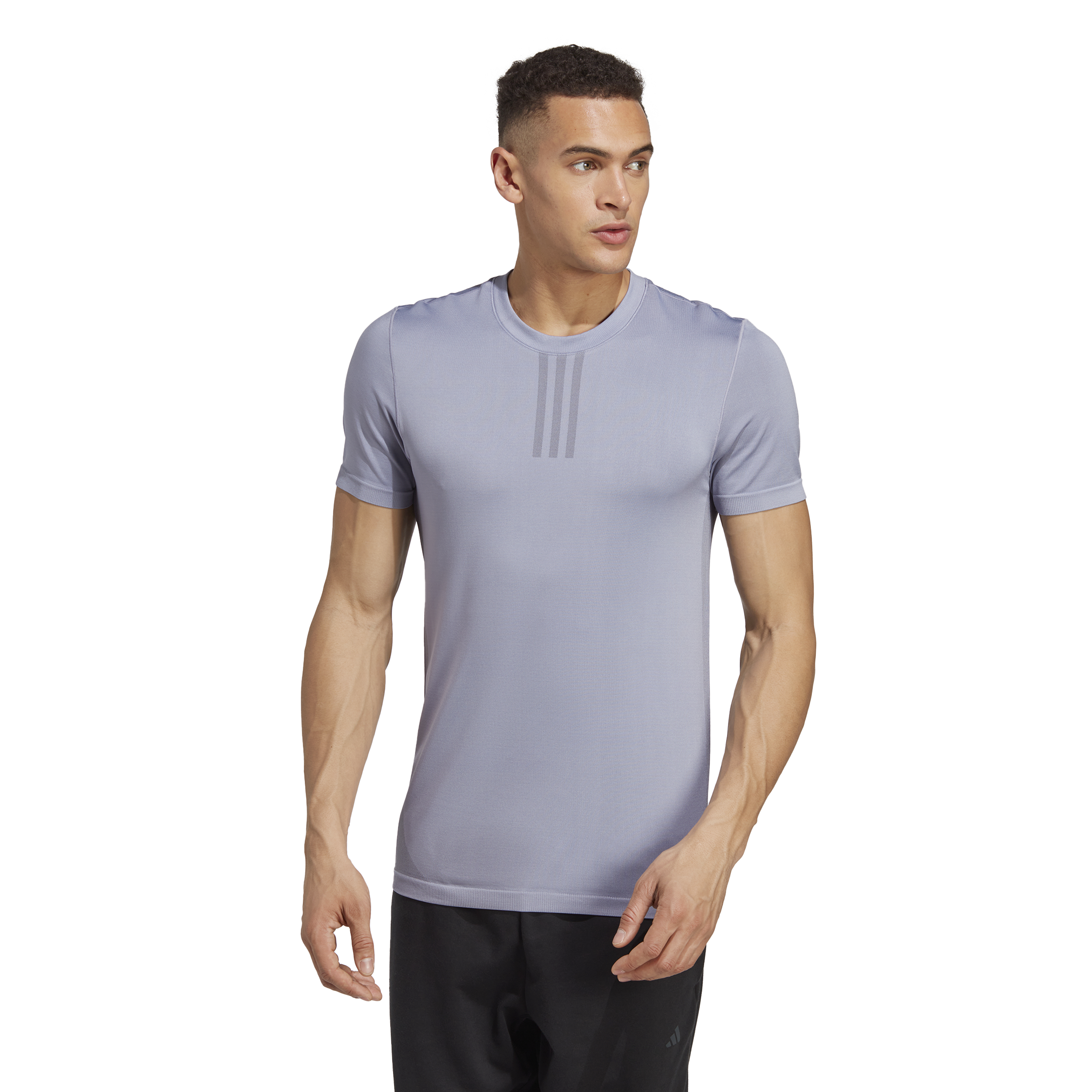 Mens Yoga Base Seamless Shoer Sleeve T-Shirt