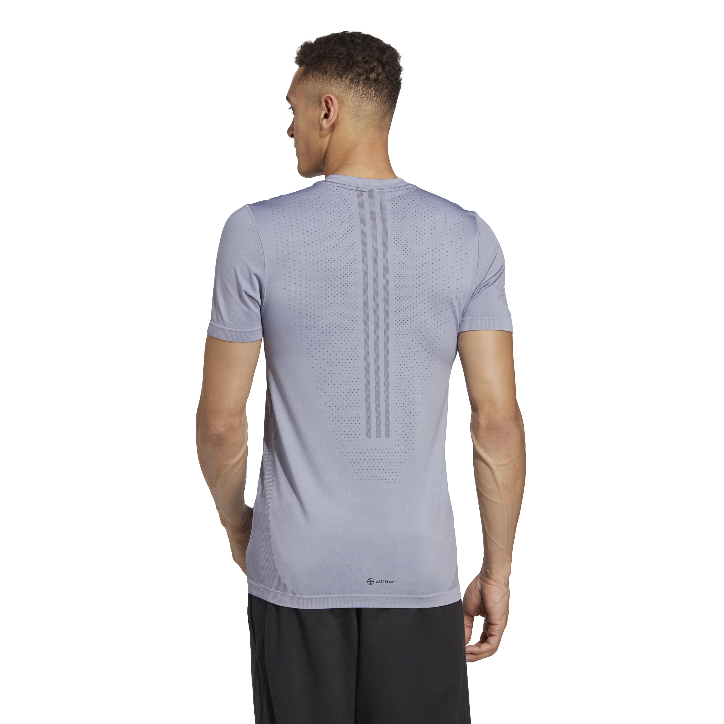 Mens Yoga Base Seamless Shoer Sleeve T-Shirt