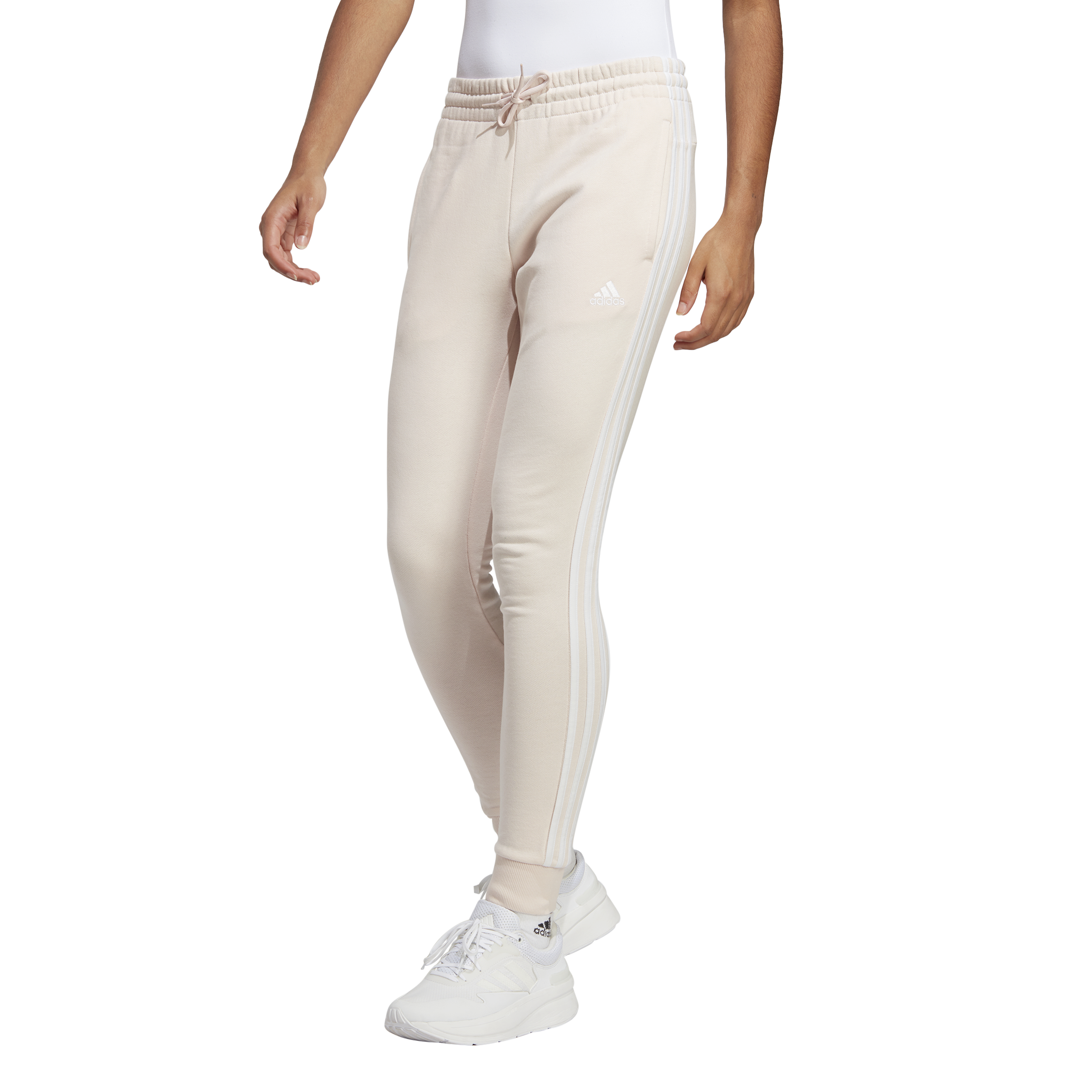 Womens 3 Stripes French Terry Cotton Pant