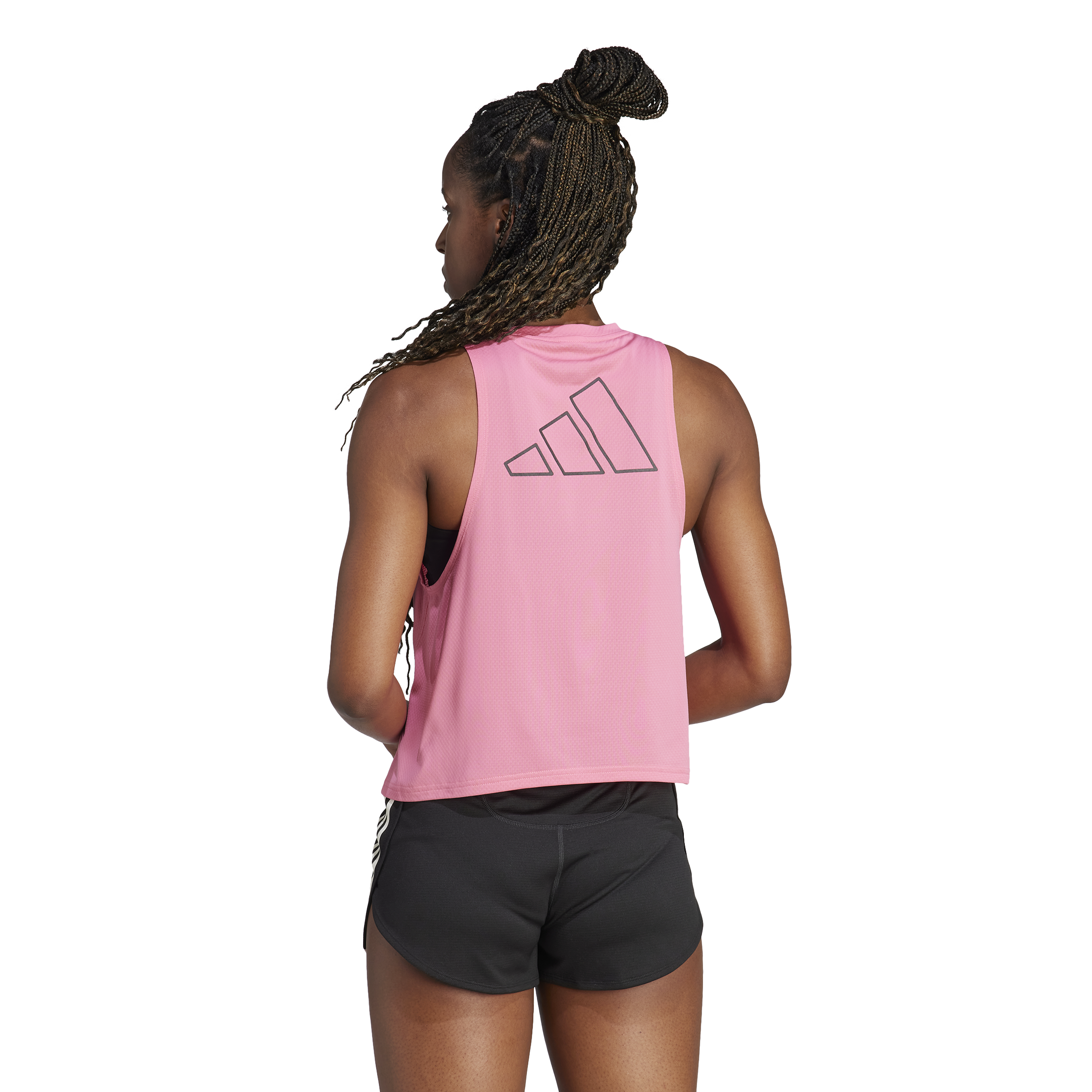 Womens Running Run Icon 3 Bar Tank