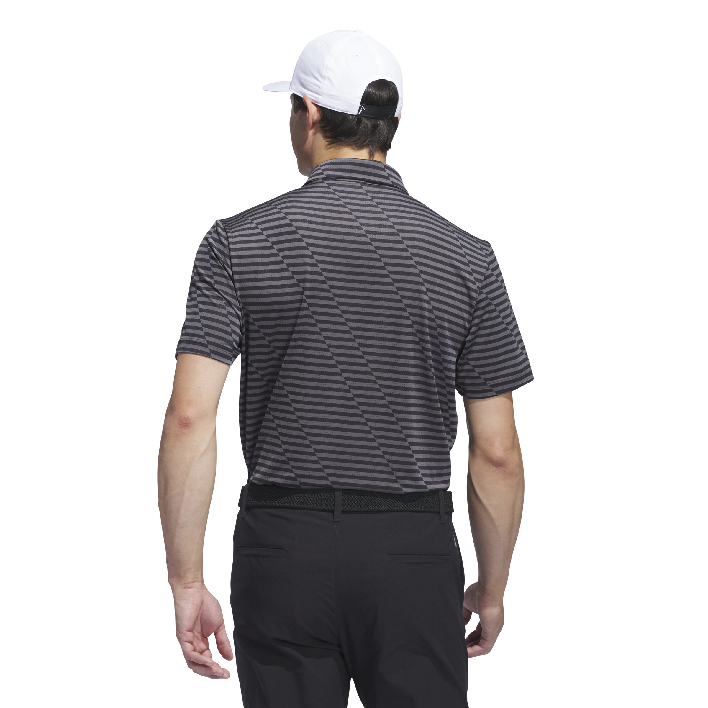 Mens Mesh Printed Golf Polo