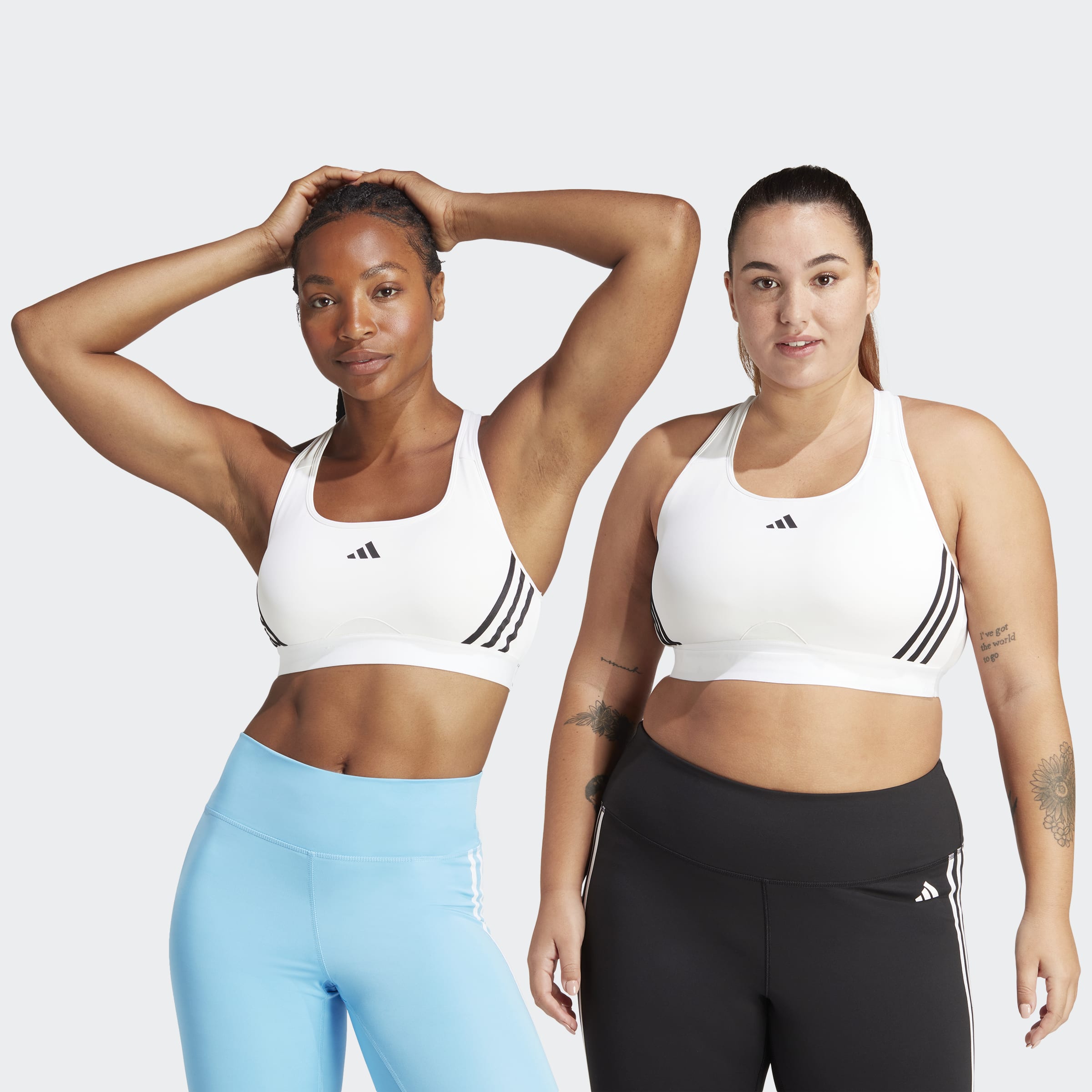 Womens Powerimpact 3 Stripes Medium Support Bra