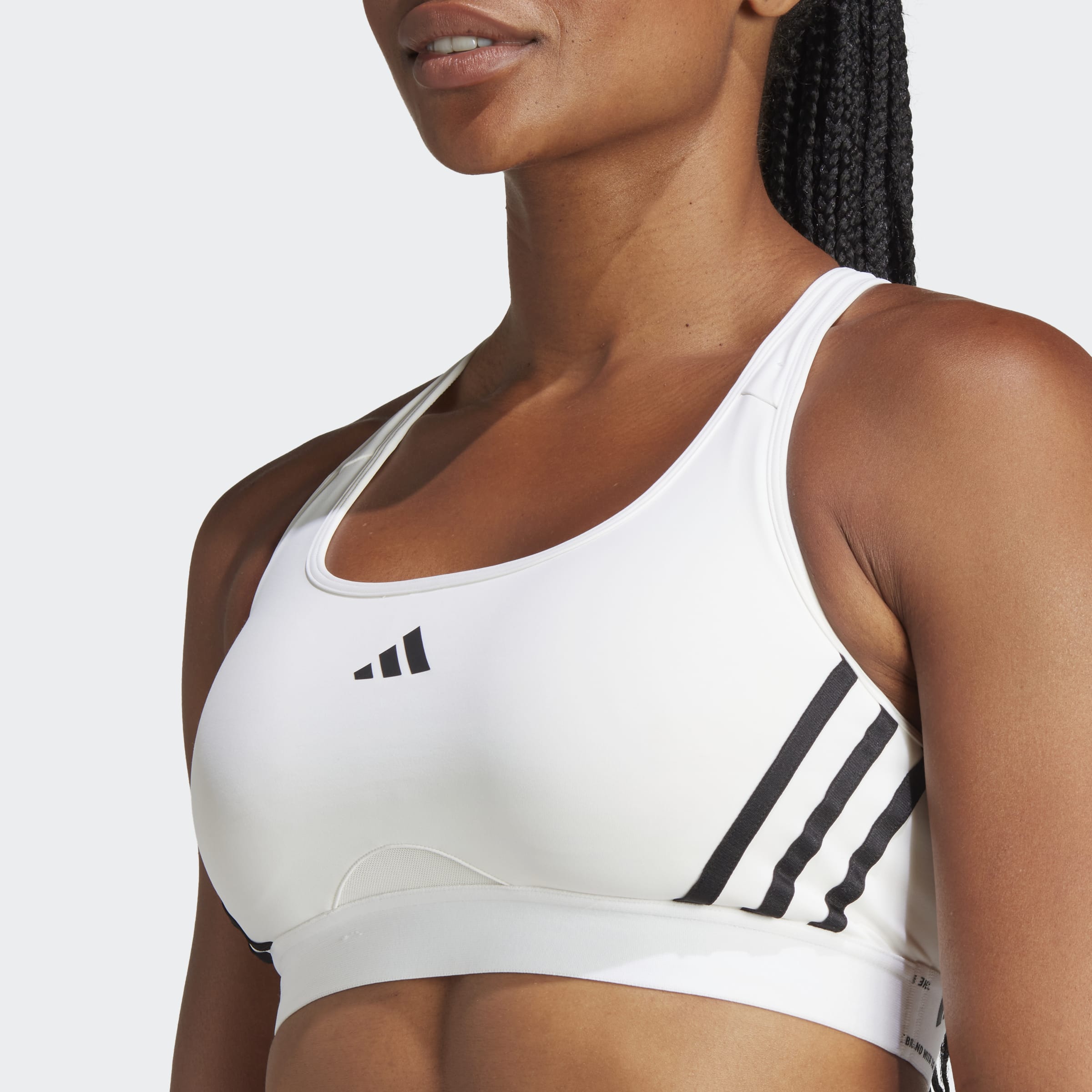 Womens Powerimpact 3 Stripes Medium Support Bra