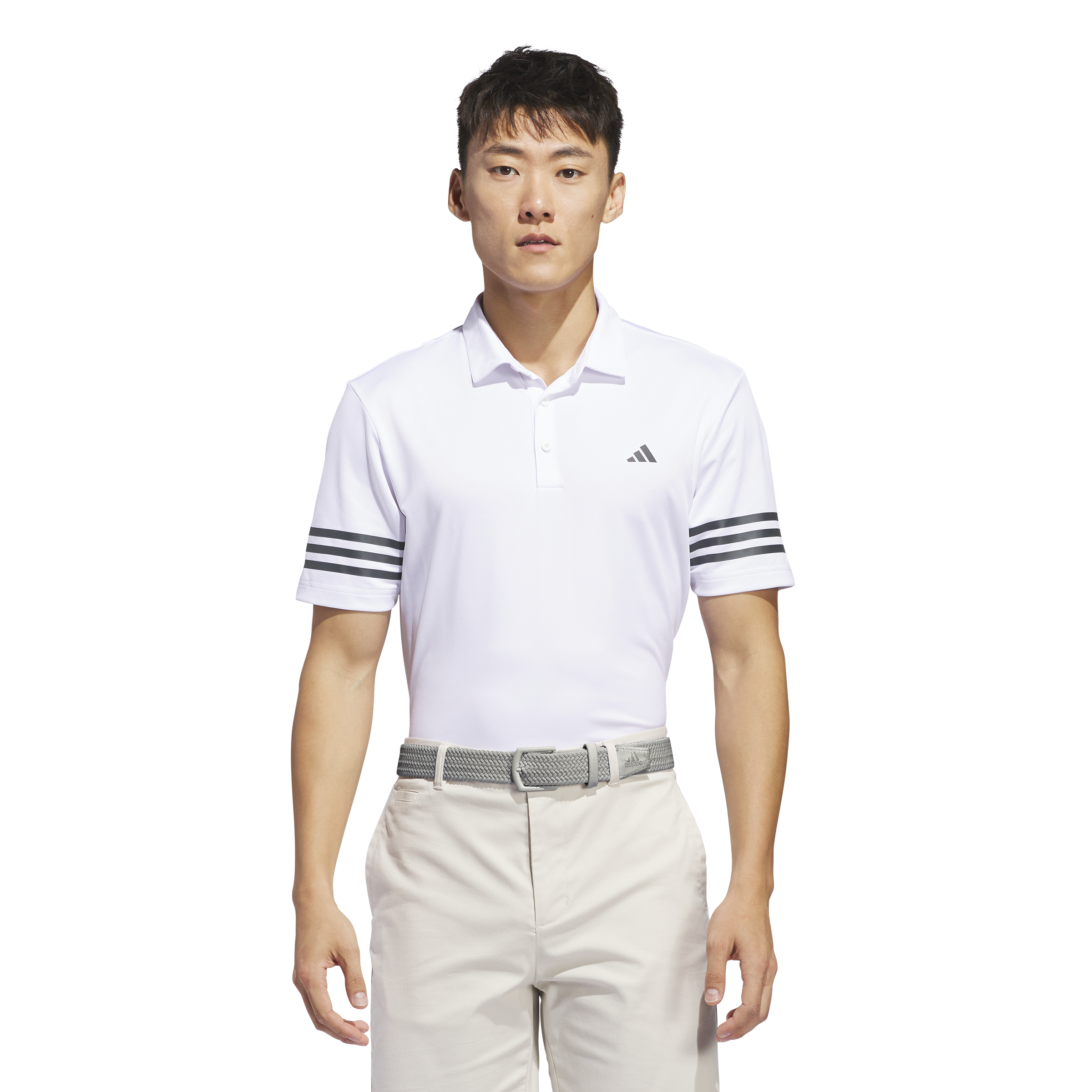 Mens Core 3 Stripe Golf Polo