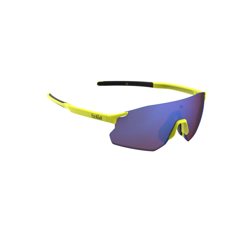 Icarus Acid Yellow Matte Brown Blue Cat 3 Sport Sunglass