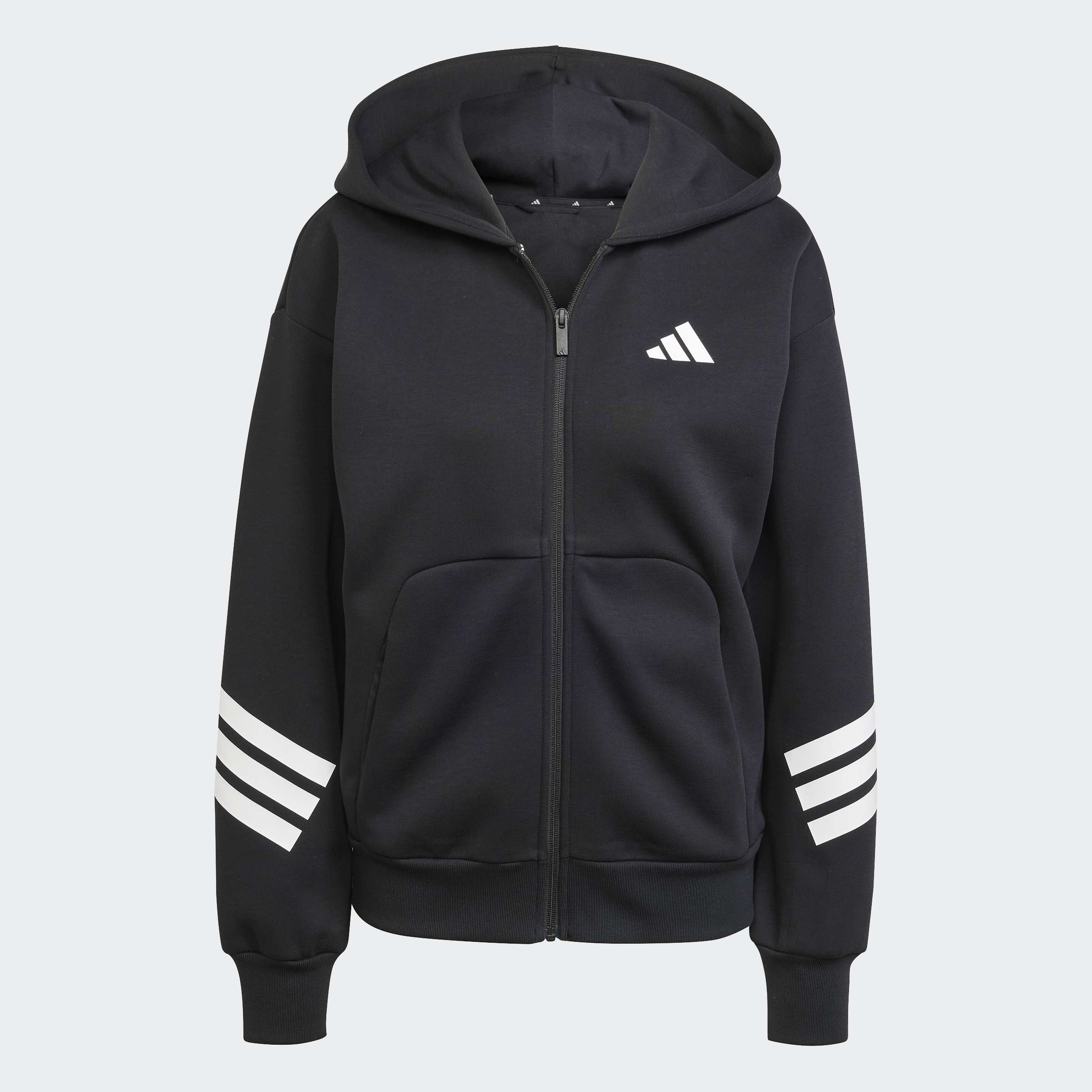 Womens Icons 3 Stripes Full-Zip Hoodie