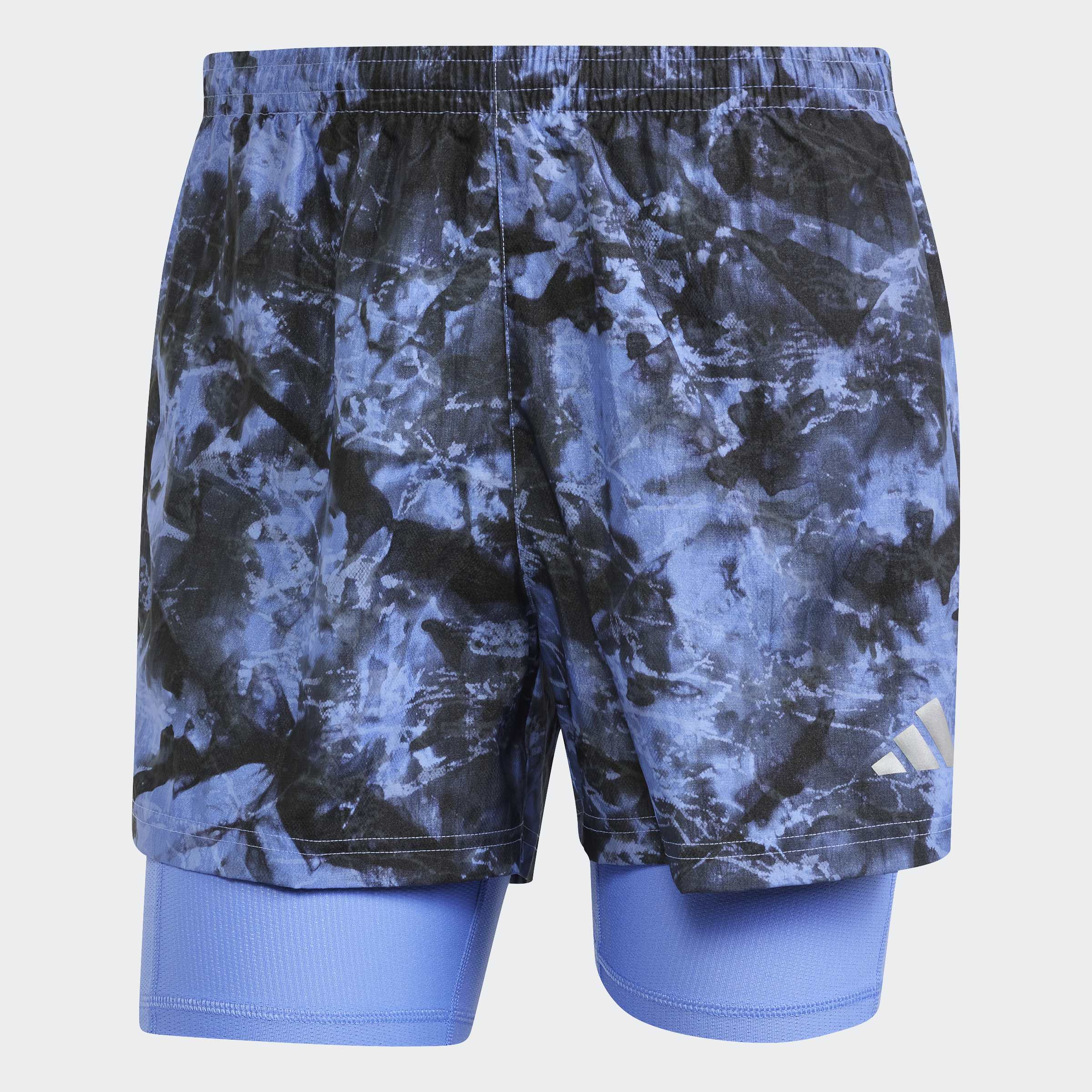 Mens Own The Run Printed 2 in1 Short