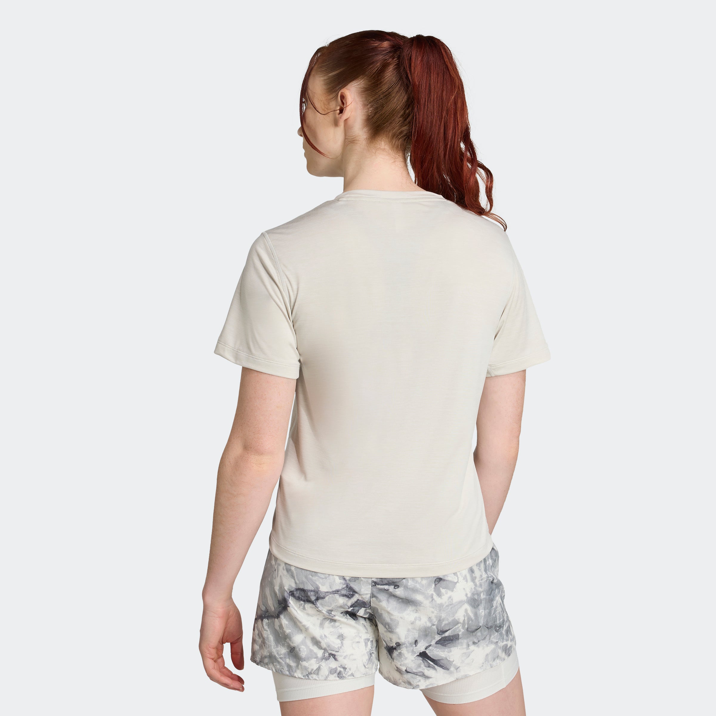 Womens Own The Run Melange Short Sleeves Tees