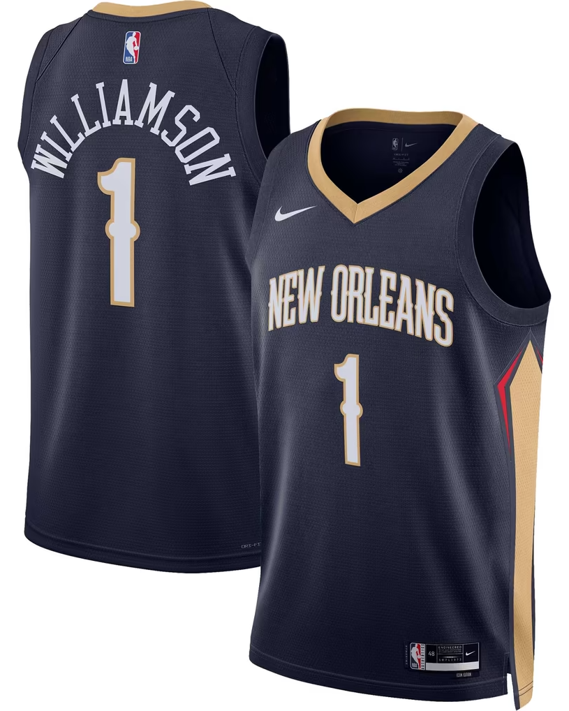 Junior New Orleans Pelicans Zion Williamson Icon Repl Jersey