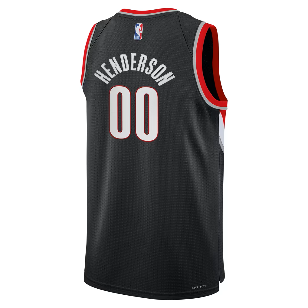 Junior Portland Trailblazers Henderson Icon Swingman Replica Jersey