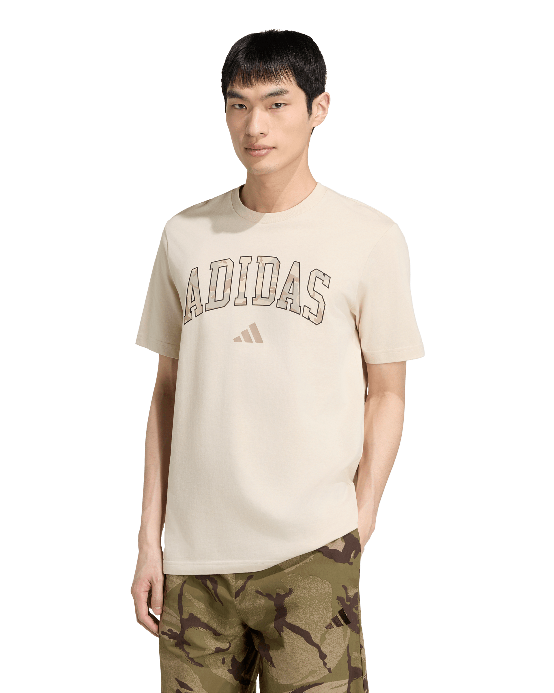 Mens Camo Script Short Sleeve T-Shirt
