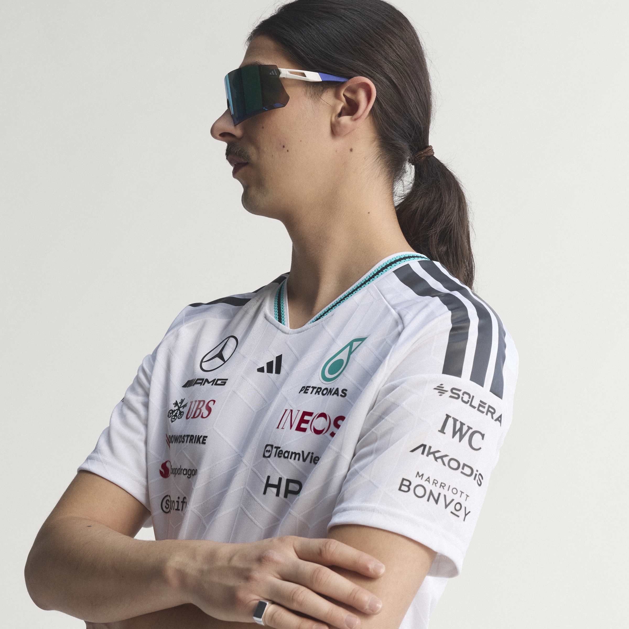 Mens Mercedes AMG F1 Drivers Replica Shirt